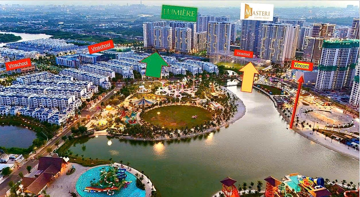 Building E - high floor has 1 corner 3-bedroom apartment - only 6.54 billion 97.47m2 - Middle floor with clear view of Lumiere Boulevard