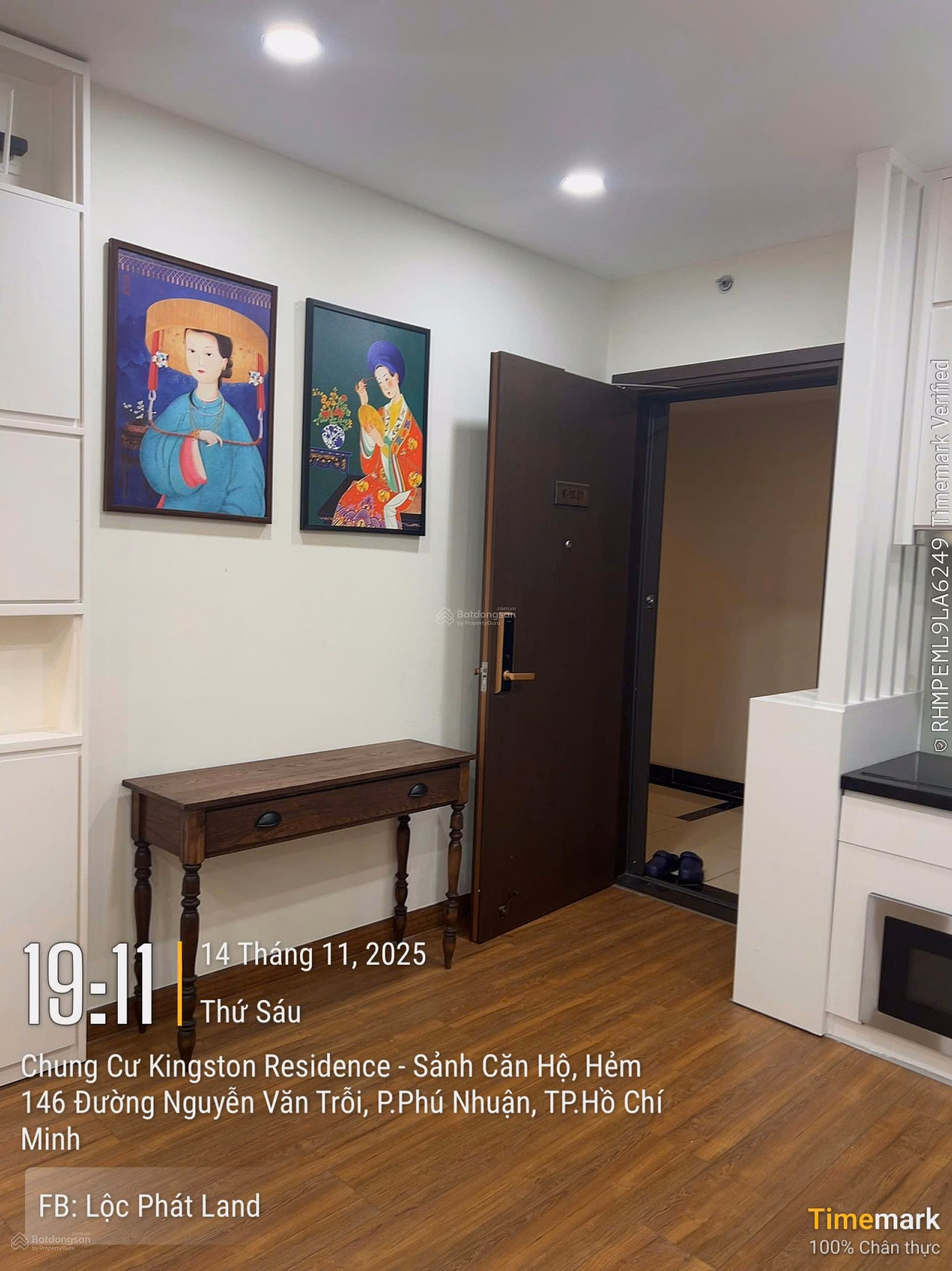 Kingston Residence apartment for rent, 2 bedrooms, 1 bathroom, fully furnished, price: 17 million/month, 0908 435 ***
