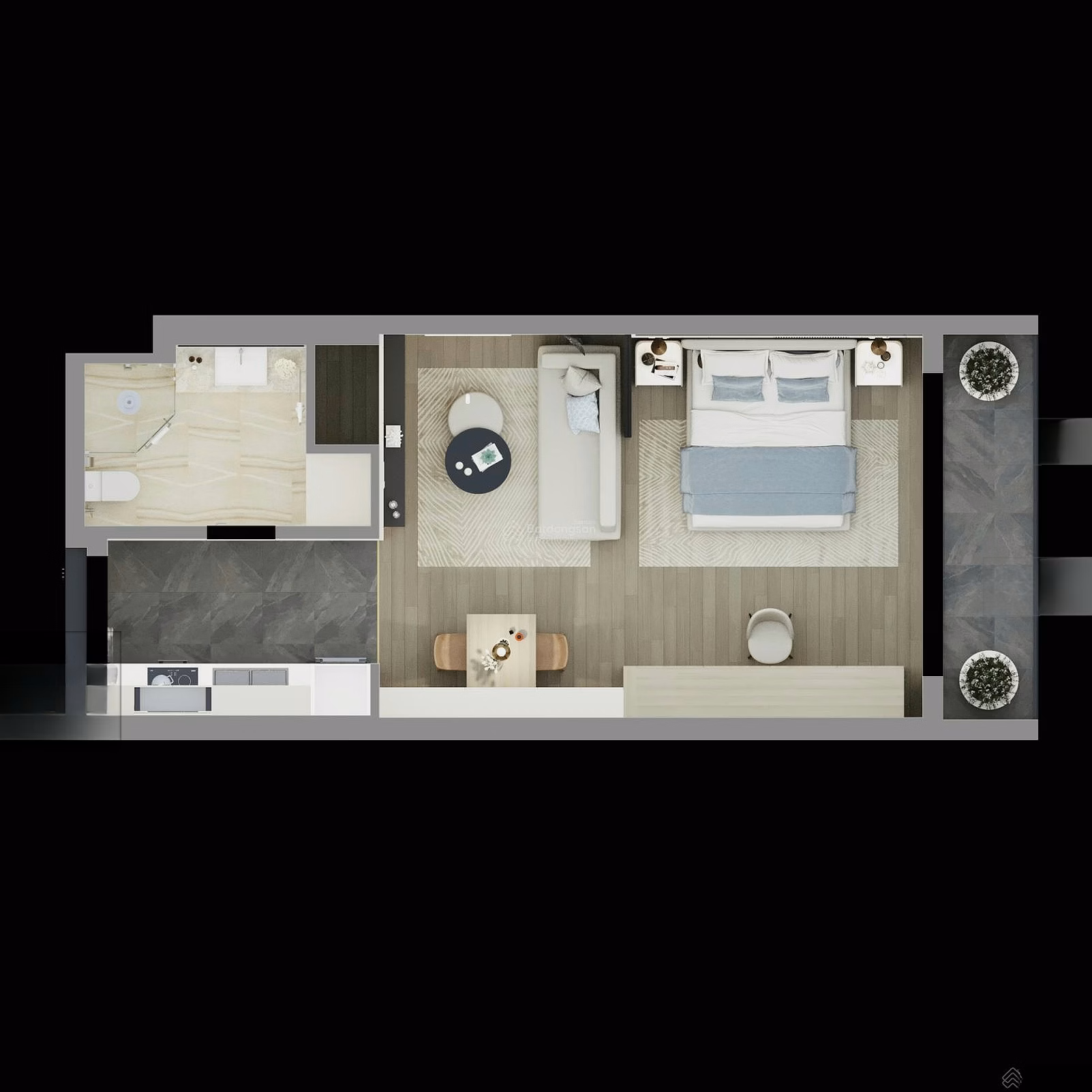 Studio apartment 45.43m2, good price in Times Square, long-term ownership, take-over in the second quarter of 2026