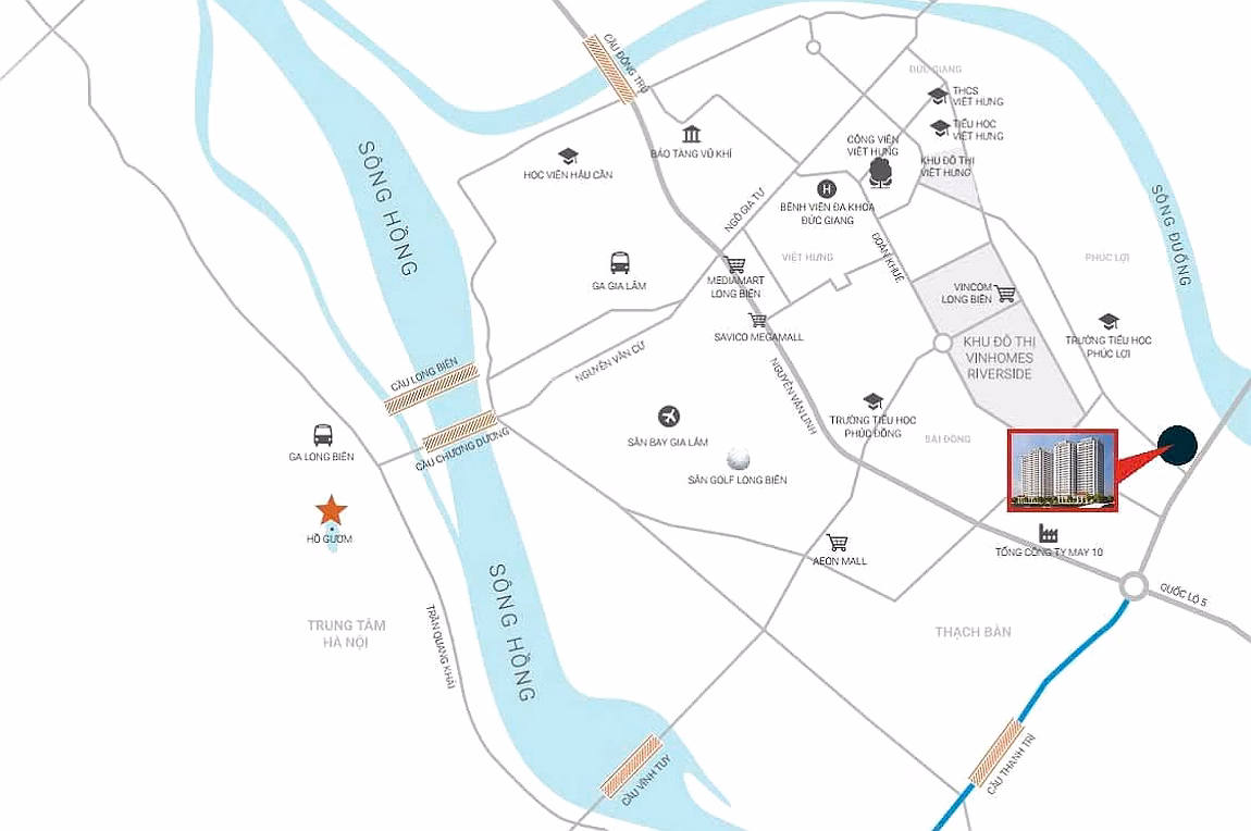Ruby Park Phuc Loi: 1 bedroom apartment + price from 3.4 billion, high floor with beautiful river view, loan support 65% of total value