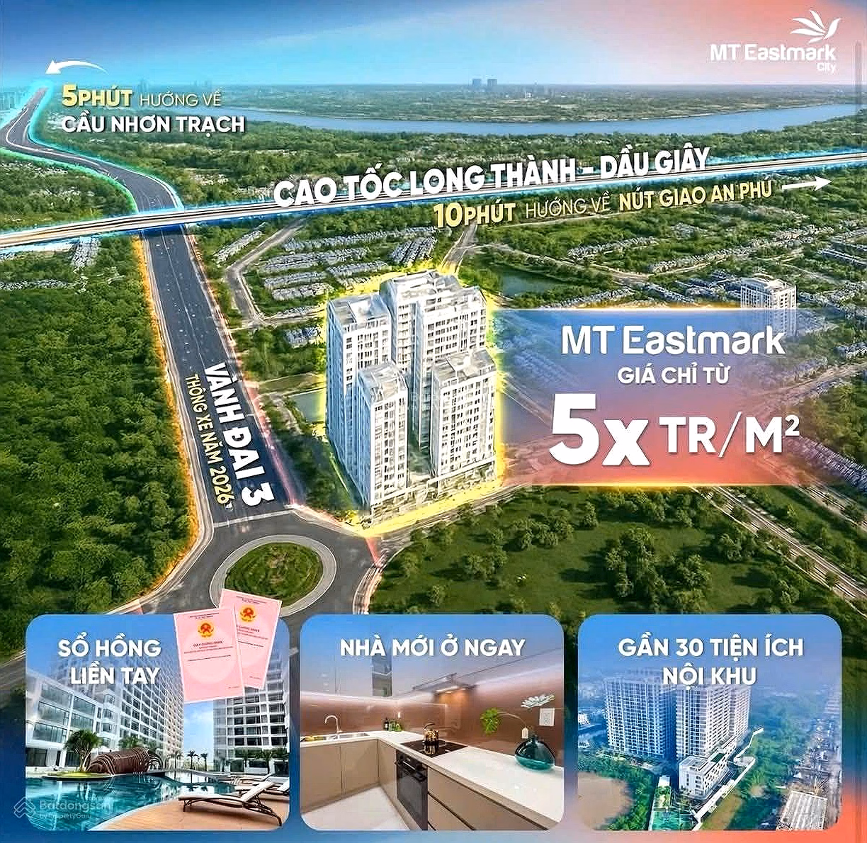 Own a 3 bedroom, 3 bathroom apartment at MT Eastmark City for only 4.8 billion