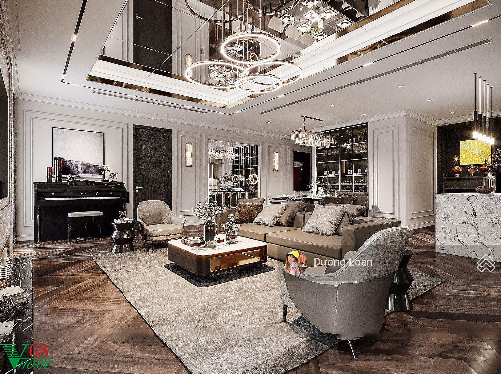 Newly furnished 3-bedroom luxury apartment for rent at Nelson luxury apartment building - 29 Lang Ha