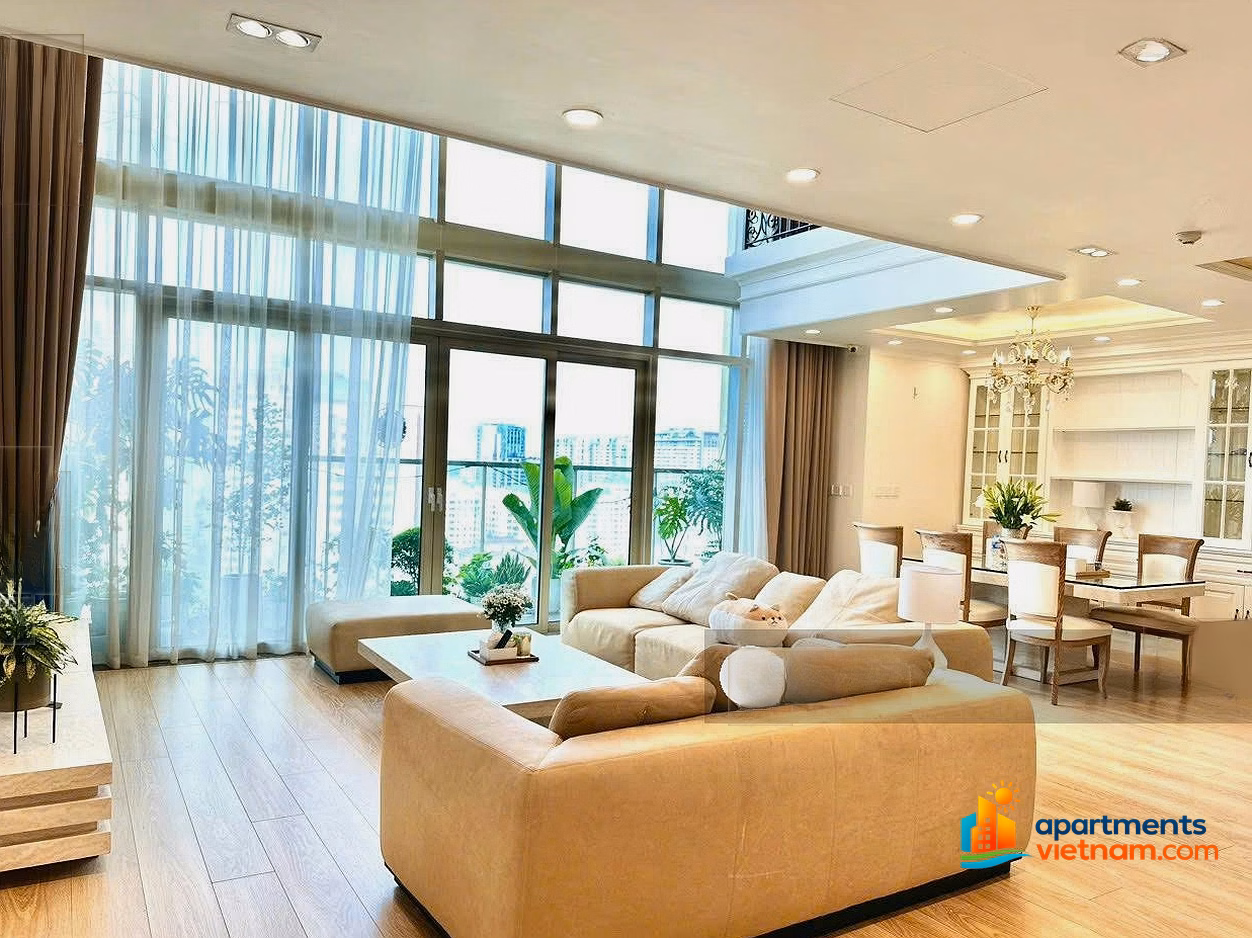 Rare Thanh Xuan duplex penthouse for rent 400m² near Le Van Luong. Price is only 40 million/month
