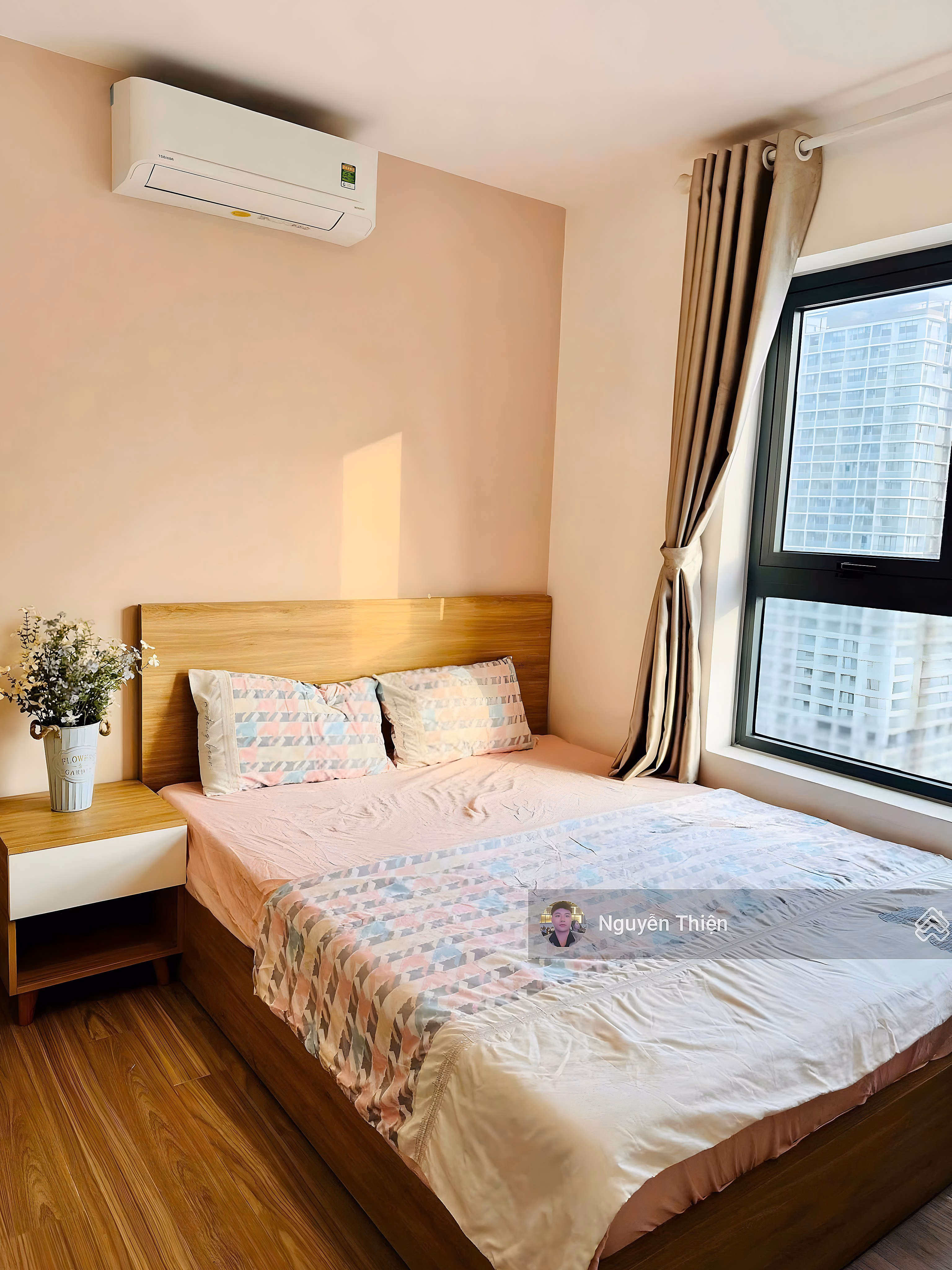Dqua building for rent, 2-bedroom apartment, fully furnished, 29 Phan Chu Trinh