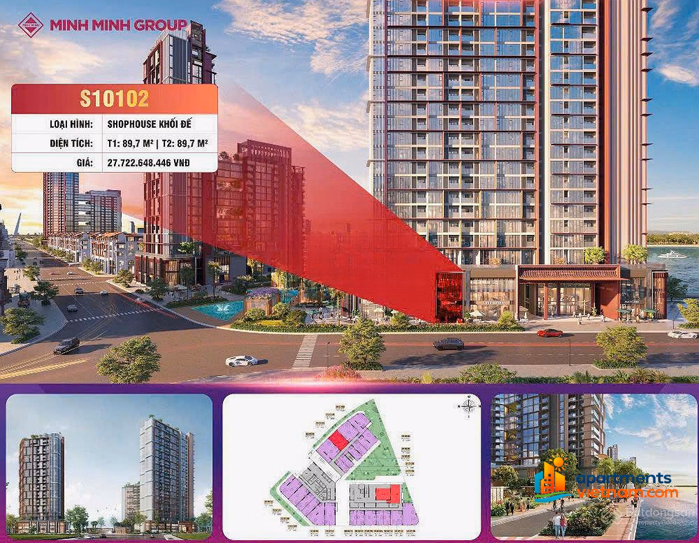 Super product 2 bedroom apartment S11221 with Han river view, Symphony Da Nang project