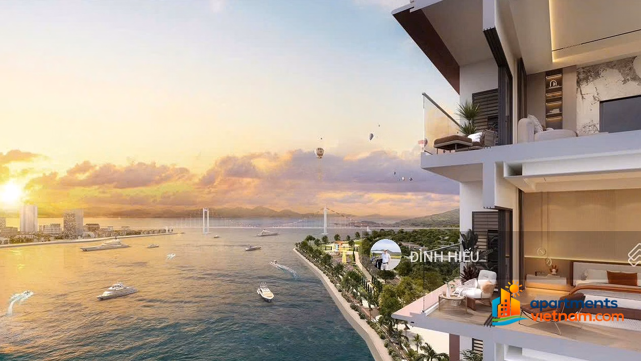 Exclusive 2-bedroom apartment at The Charm building with sea and river views. Selling price is about 6.1 billion | 24/7 apartment support