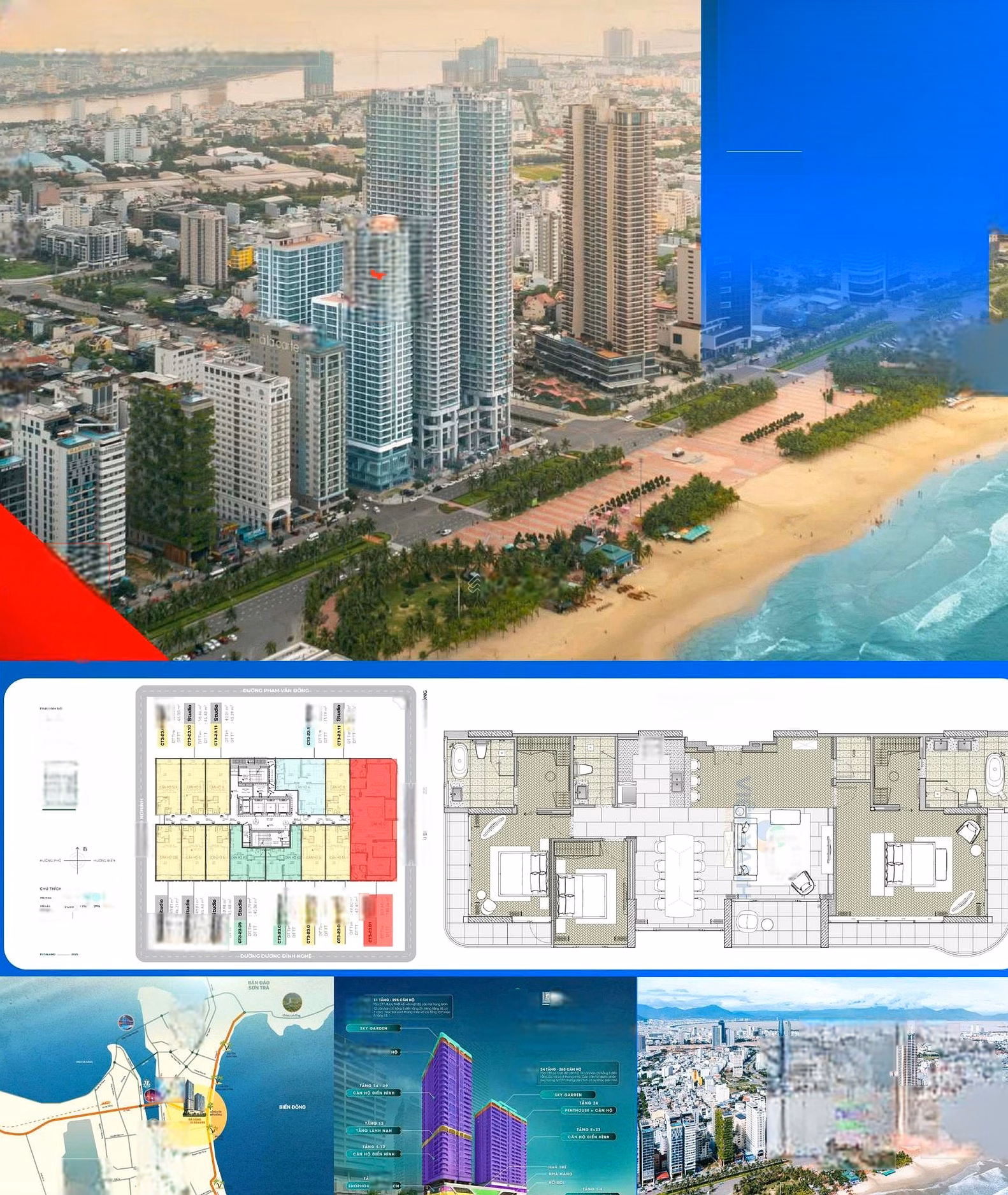 It is rare to have a penthouse facing My Khe beach, in Times Square Da Nang project