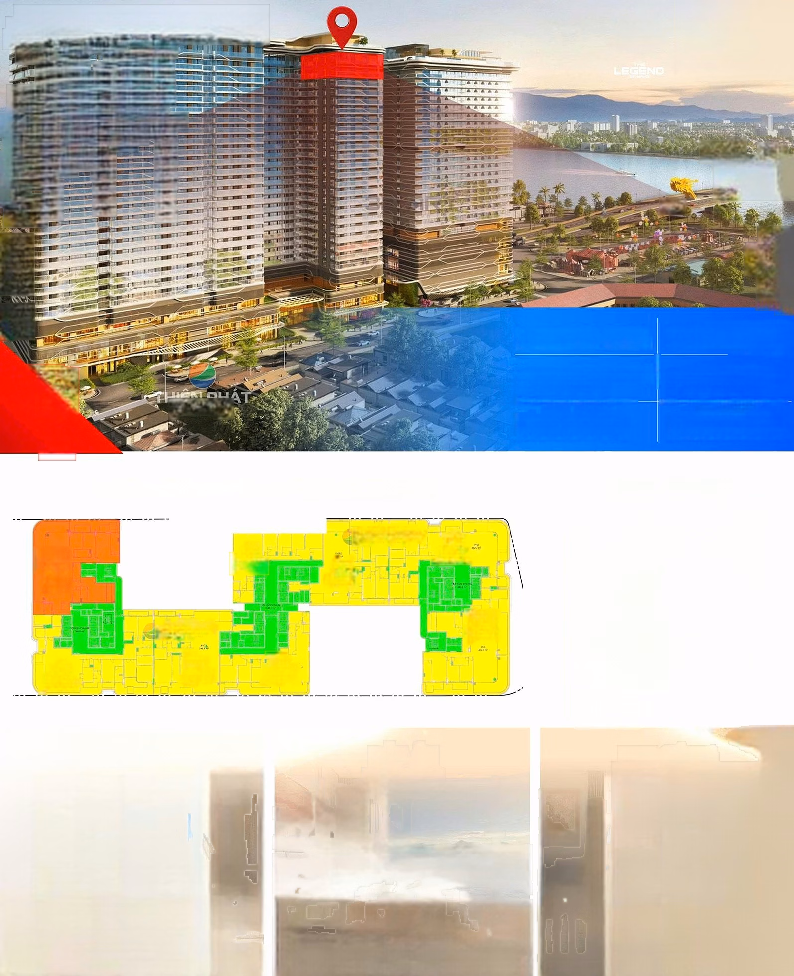 Penthouse The Legend Da Nang Super shocking price with an area of ​​415m2 for only 60 billion with panoramic view of Han River