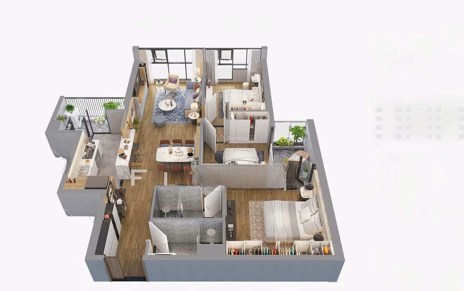 Full apartment fund directly from the owner at BRG Diamond Residence Le Van Luong, good price with no difference