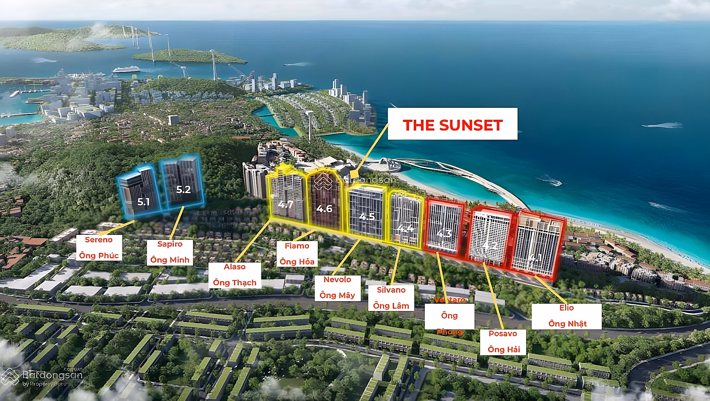 2-bedroom apartment with sunset view of Phu Quoc beach, sunrise view of Kem Beach - Sustainable profitable investment