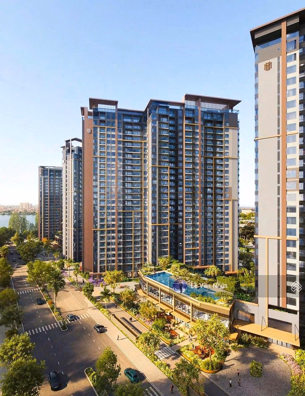3-bedroom apartment facing musical fountain - Tower A2 95.6m2 - Masteri Park Place CT5 only 13,123 billion - Expansion 2 years