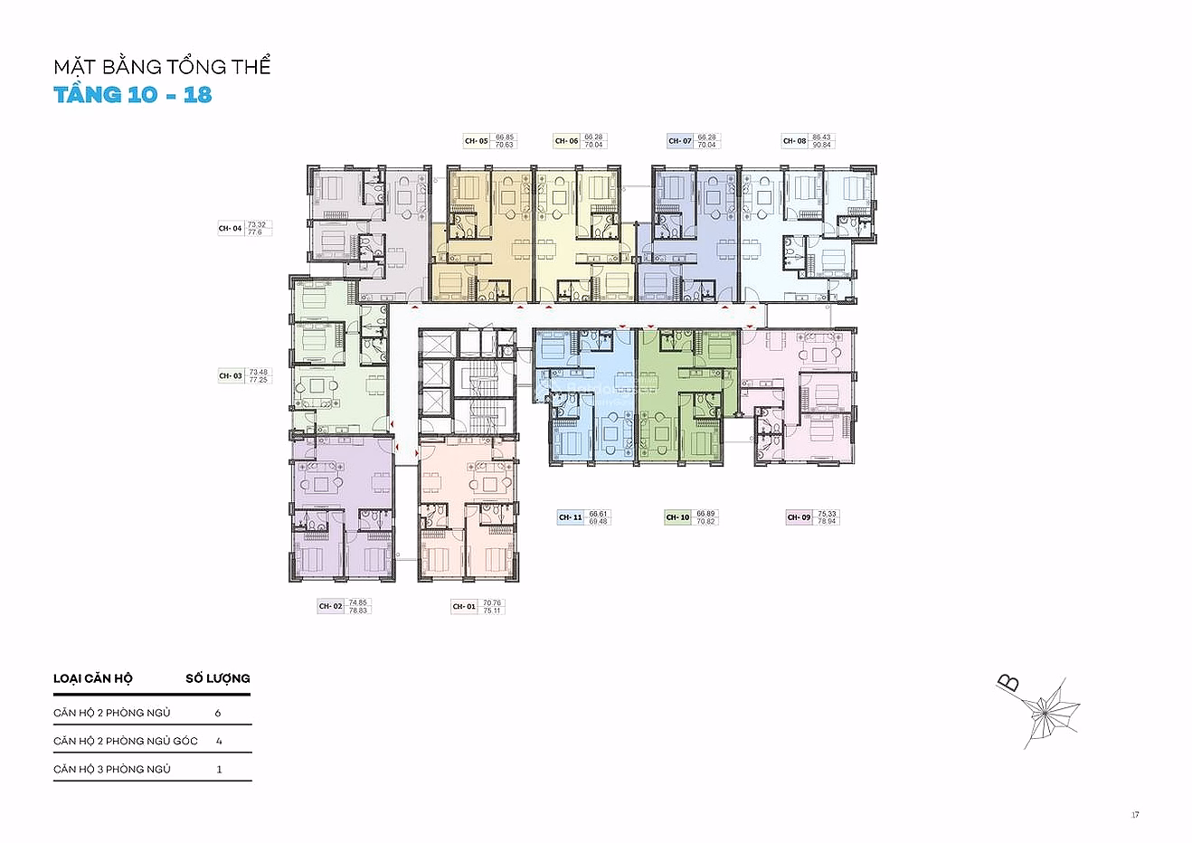 Apartment ST. Moritz area 70m², 12th floor, river view, price only 5.2 billion