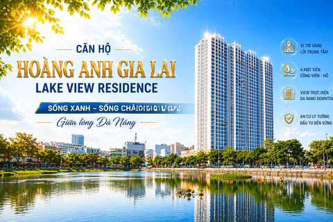 3 bedroom apartment for rent 110.63m² Hoang Anh Lakeview Residence full beautiful furniture Price 28 million/month