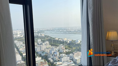 Panoma studio apartment for rent in Sun Cosmo Tran Thi Ly project, fully furnished apartment