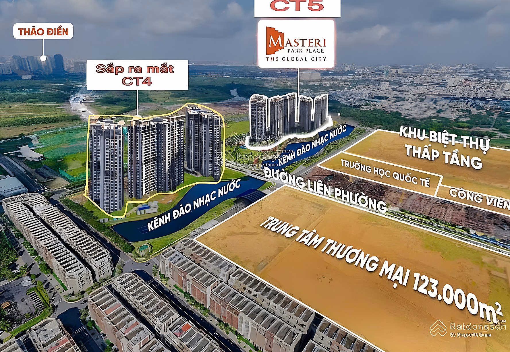 Hunt for the super 4 bedroom apartment number 05, building A, direct view of water music at Masteri Cosmo***