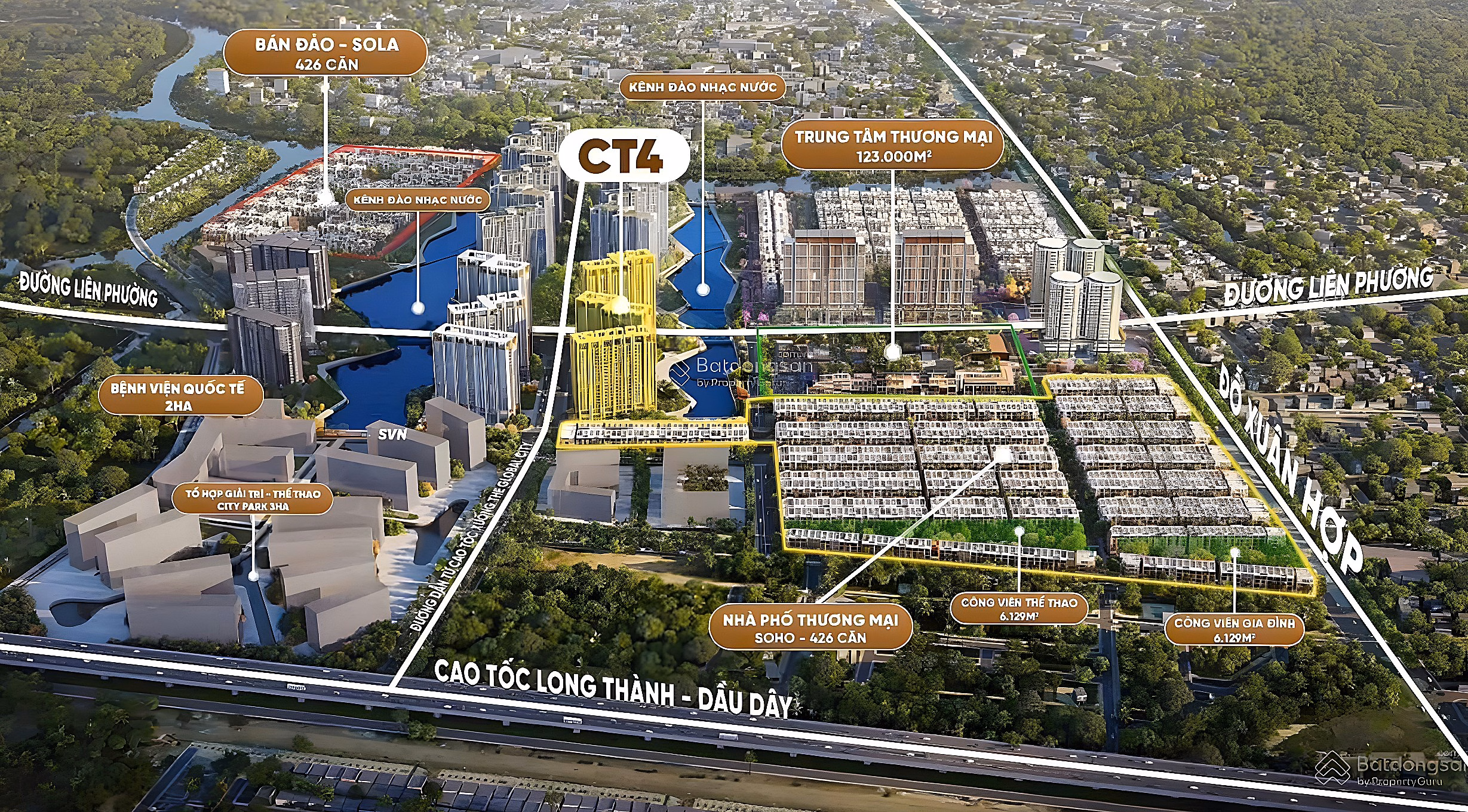 Hunt for the super 4 bedroom apartment number 05, building A, direct view of water music at Masteri Cosmo***