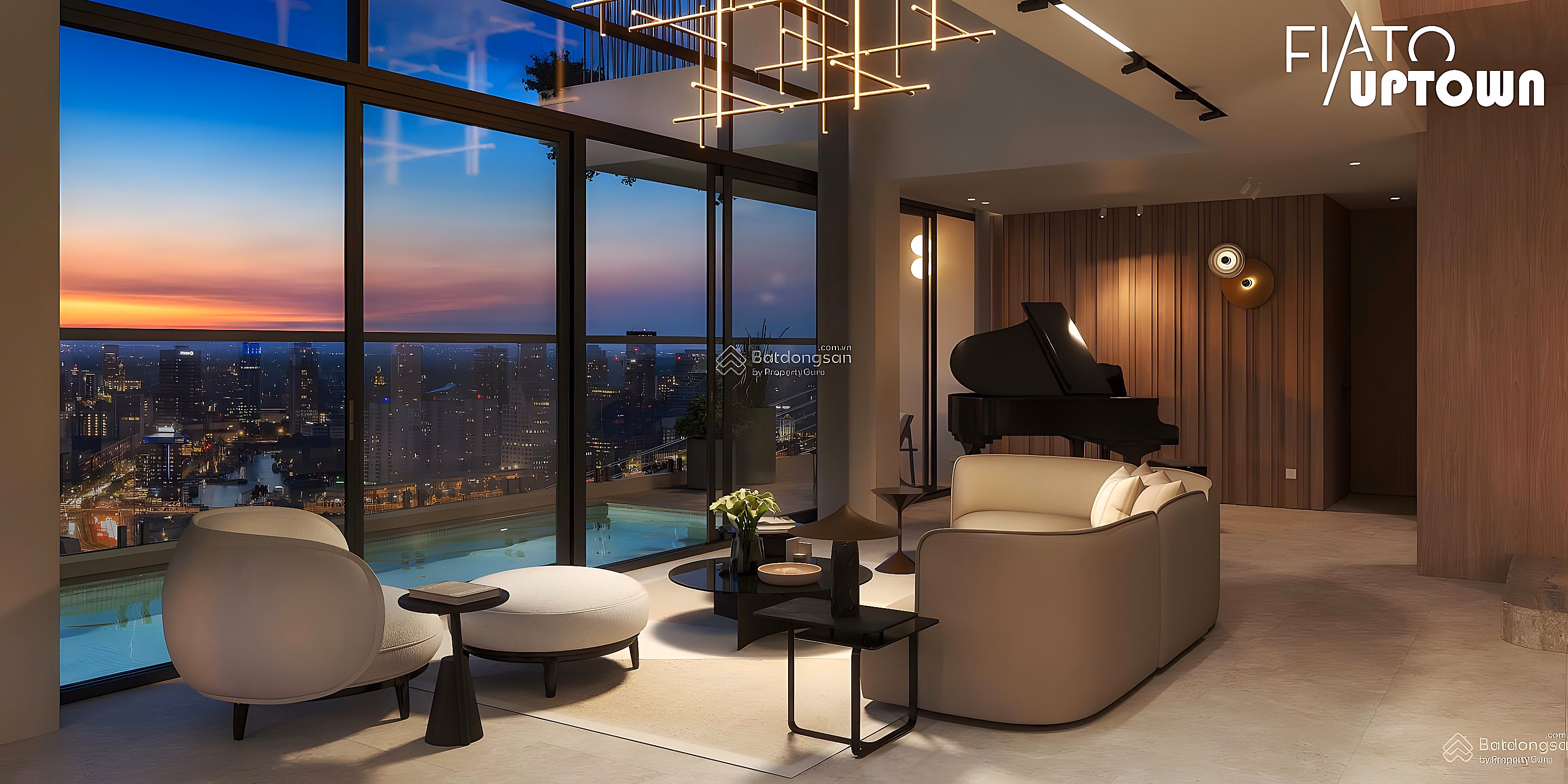 Penthouse Duplex Fiato Uptown for sale, 3 bedrooms, area 160m2 - Contact immediately, CDT: 0776 943 ***