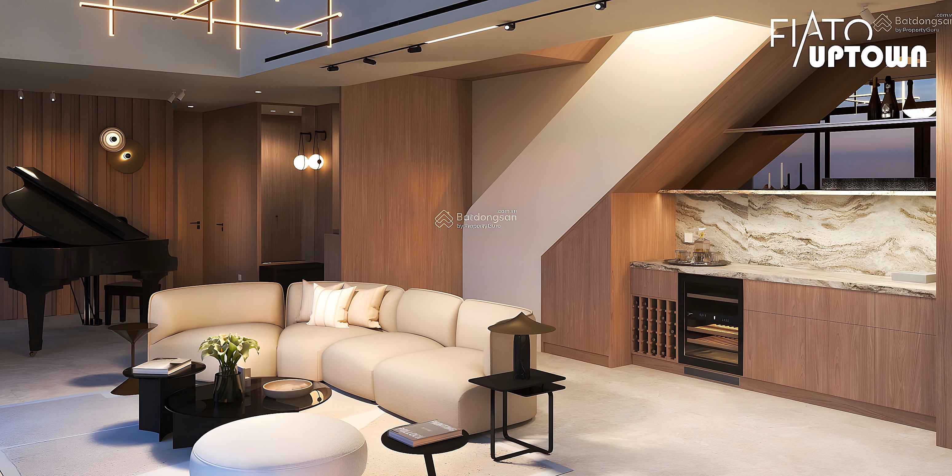 Penthouse Duplex Fiato Uptown for sale, 3 bedrooms, area 160m2 - Contact immediately, CDT: 0776 943 ***