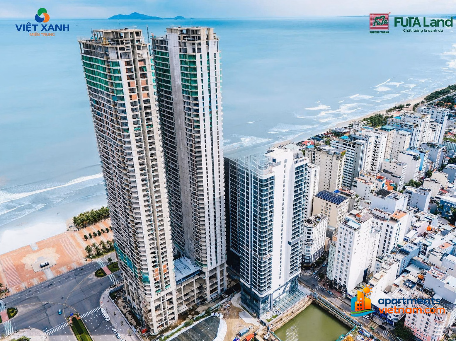 Diplomatic rate 2 bedroom apartment with direct sea view, high floor - good price on the market - long term lease