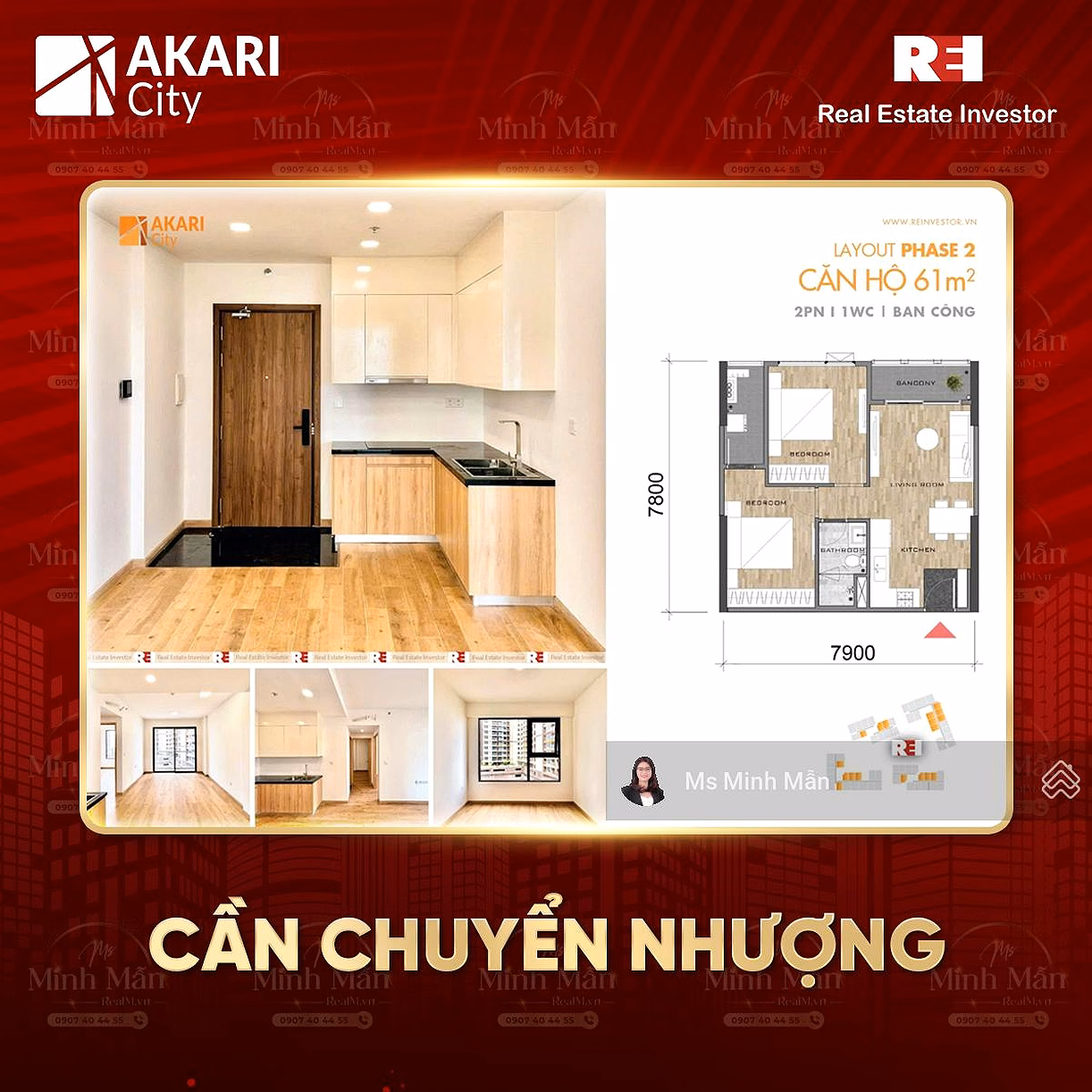Selling Akari Vo Van Kiet apartment, Nam Long Binh Tan, with pink book available, investment option to keep money safe