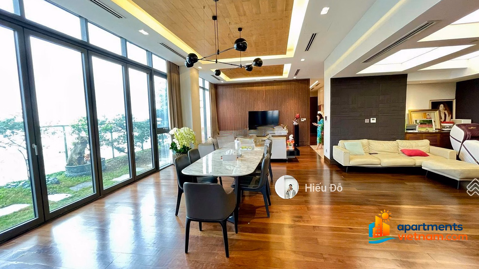 Rare 400m² Penthouse for Rent – 4BR/4BA, Full Luxury Furniture, Wraparound Balcony at Udic Complex