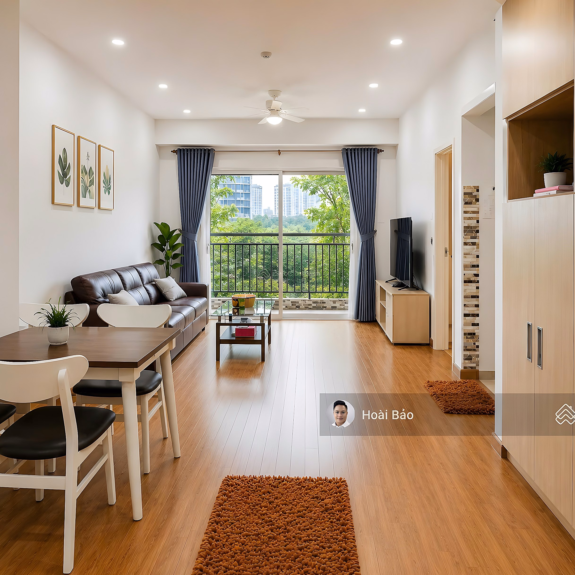 Selling Ehome 3, 64m2 - 2 bedrooms - 2 bathrooms, (with balcony) 2.82 billion - interior view, book ready for quick transfer