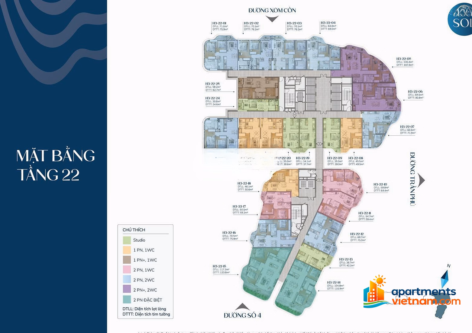 Long-term ownership of Welltone Tran Phu luxury apartment - Nha Trang city center - direct price CDT