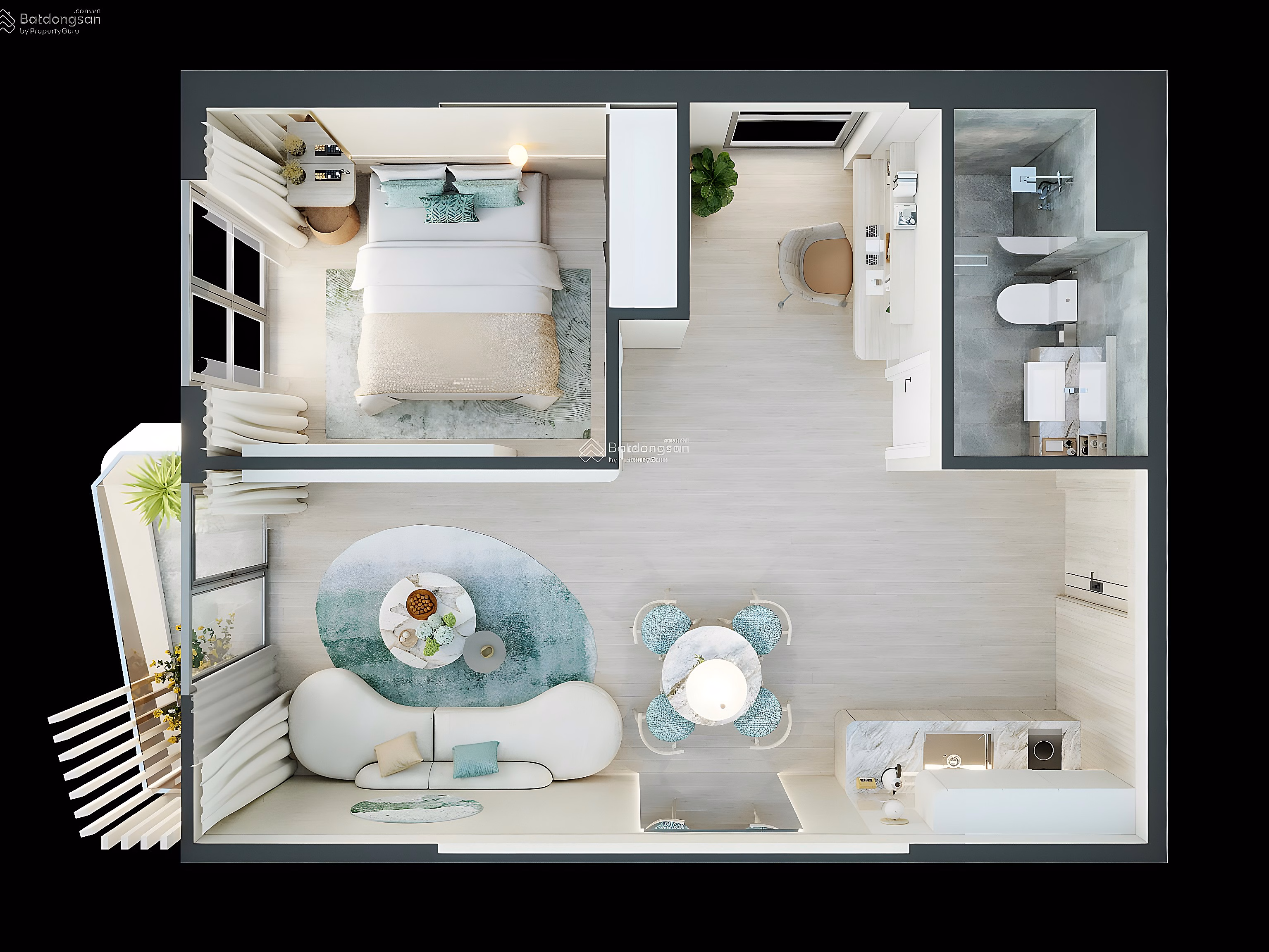 Urgent sale of 1 bedroom apartment + 1 balcony with sea view, best price at Meyhomes Phu Quoc