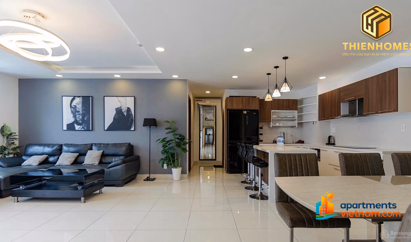 Grand Riverside for rent urgently 128m2 4 bedrooms full room, high floor with open view price 26.99 million/month***