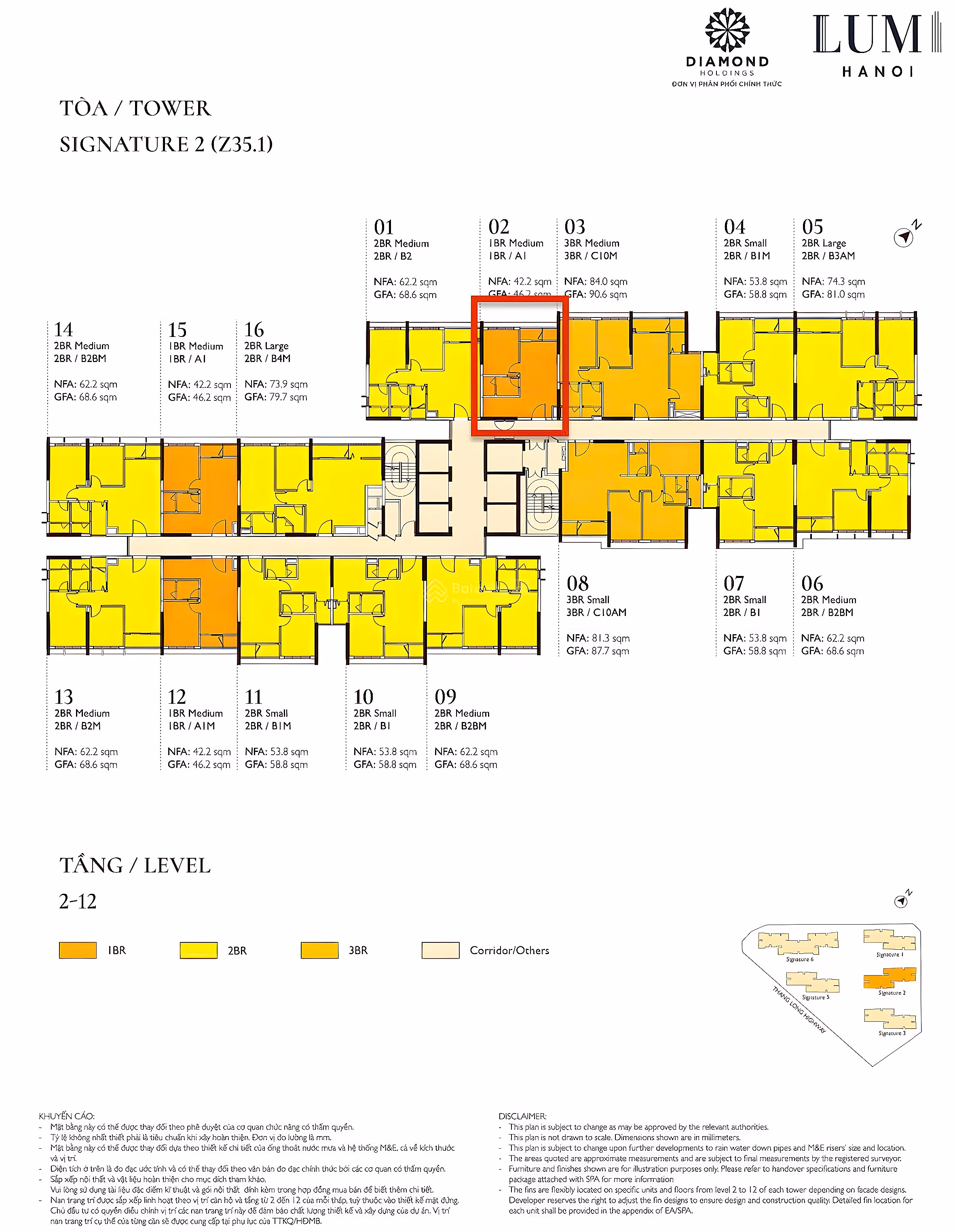 1-bedroom apartment, 42m², small financial swimming pool view, big profit, price: 3.7 billion. Contact: 0336 972 ***