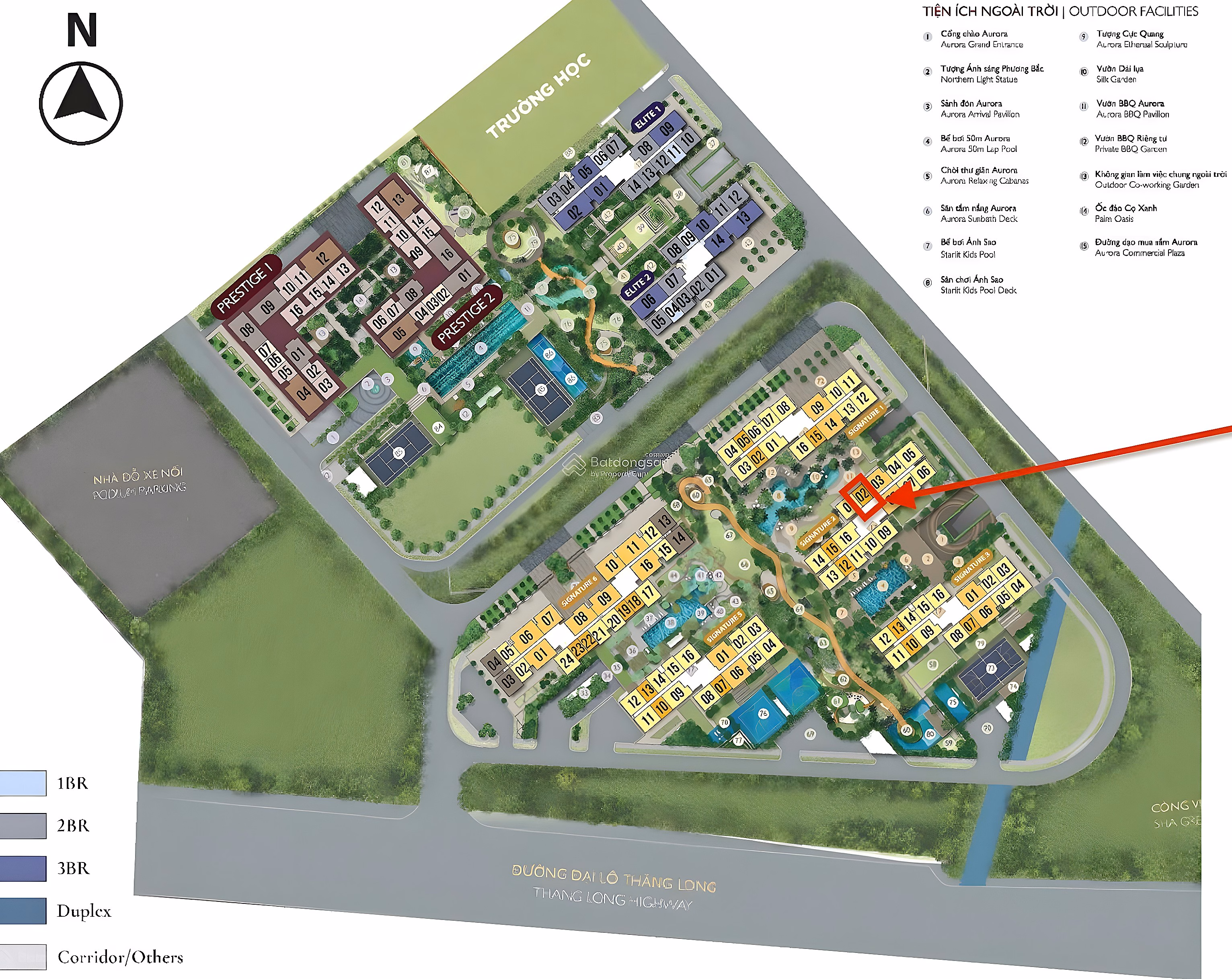 1-bedroom apartment, 42m², small financial swimming pool view, big profit, price: 3.7 billion***
