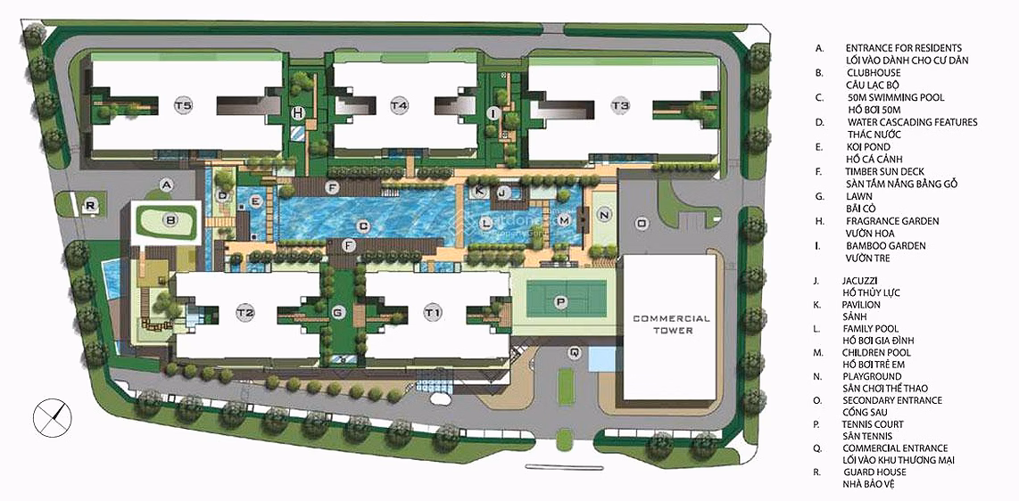 Selling pool view apartment at The Vista An Phu District 2 HCM 139m2 3 bedrooms 3 bathrooms available for rent for 13 billion