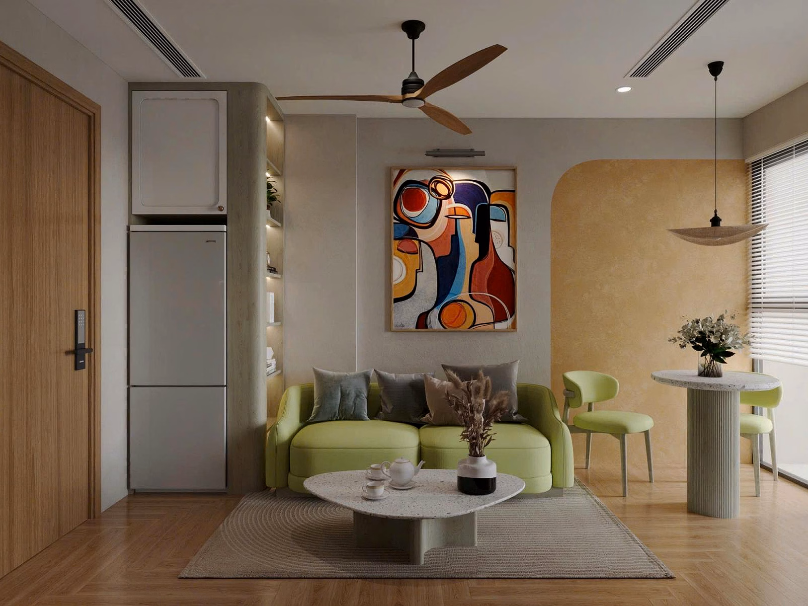 HDI Tower apartment for sale, negotiable price, 94m2, 2 bedrooms, 2 bathrooms, many amenities