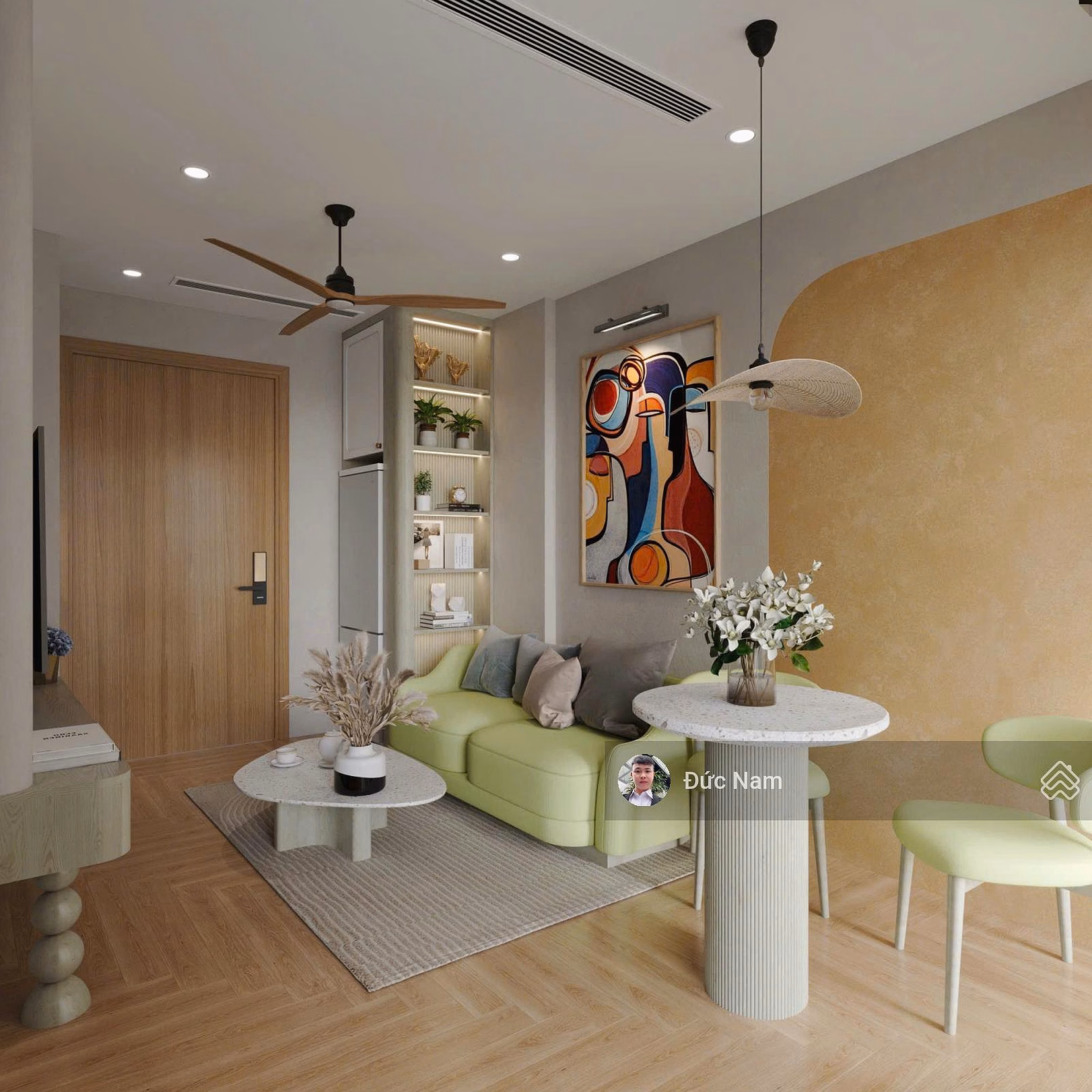 HDI Tower apartment for sale, negotiable price, 94m2, 2 bedrooms, 2 bathrooms, many amenities