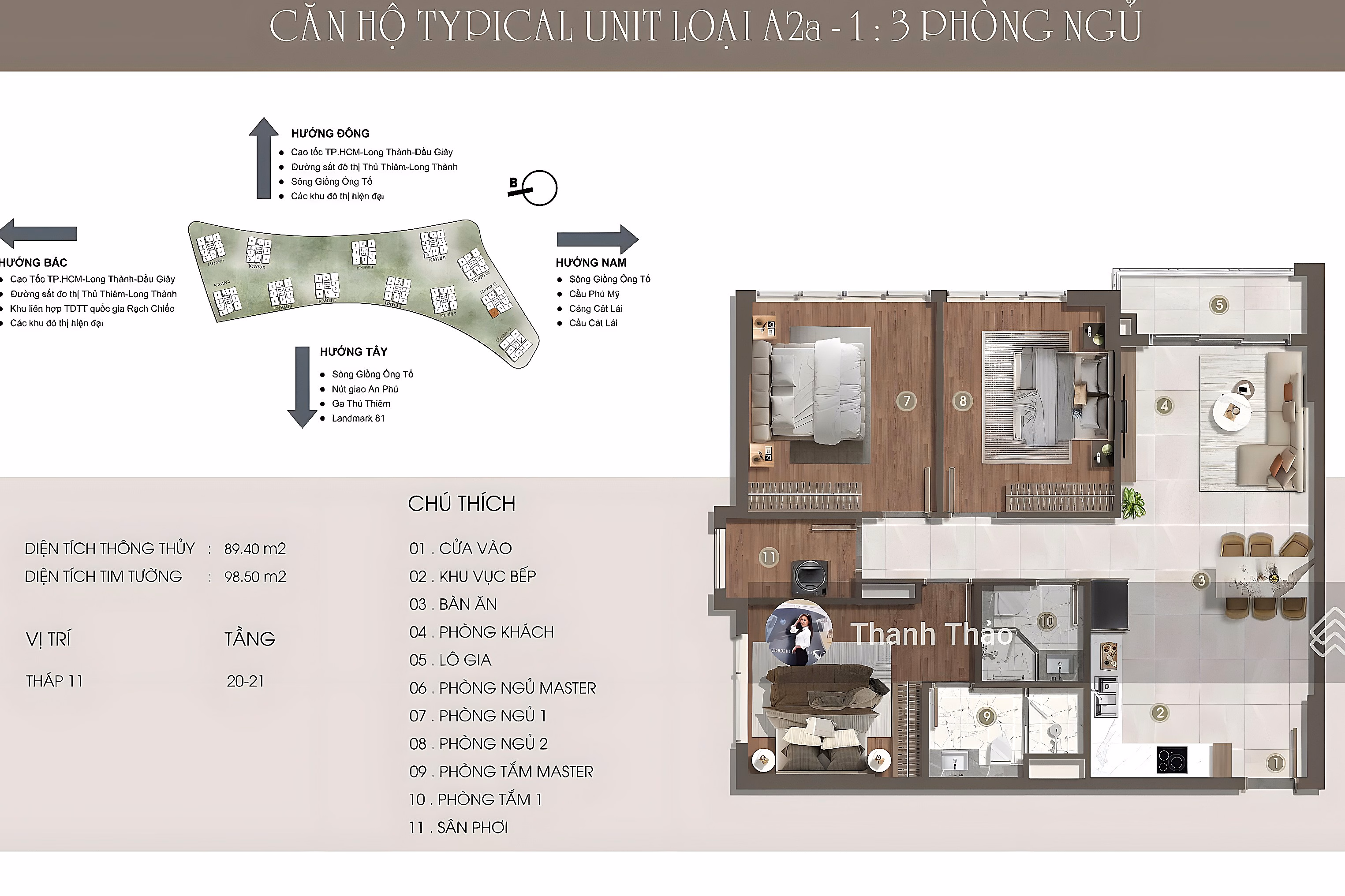 Open sale of The Privé, 15th floor, 2-bedroom apartment facing East, 8.5 billion including VAT and PBT, standard 9 billion, bank loan 9.5 billion