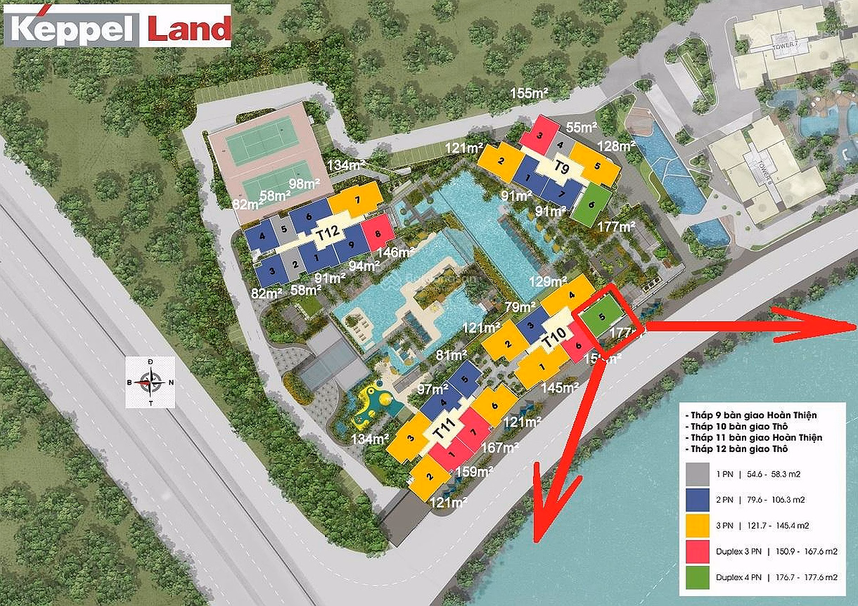 Selling Infiniti 4-bedroom duplex right on the river, the most VIP axis of project T10 - 05
