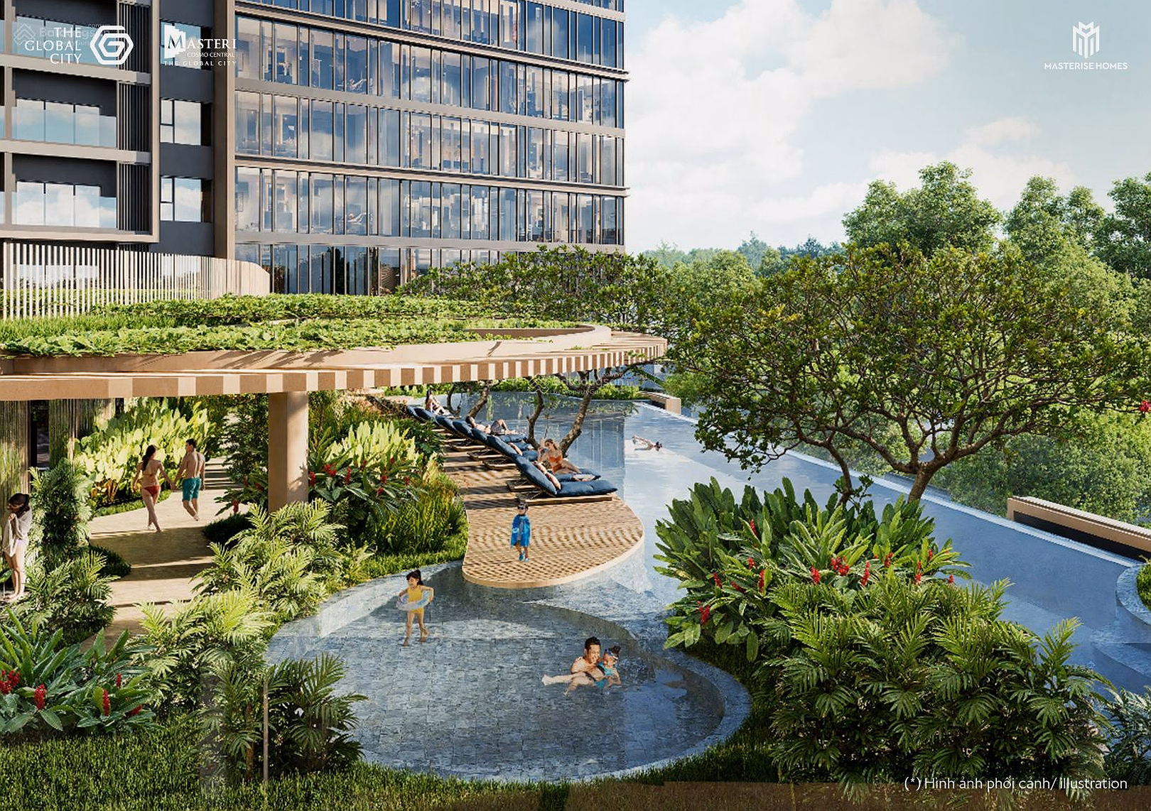 Diplomatic suite Masteri Cosmo Central - 2 bedrooms + 82m² - View of musical canal - price only 10 billion