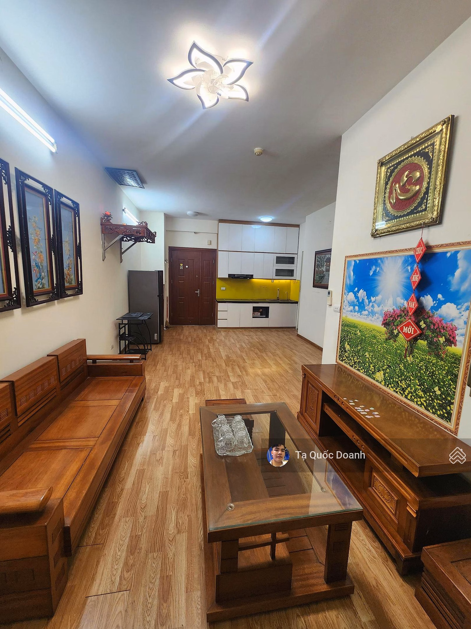 The owner is selling 2 bedroom, 1 bathroom 60m2 apartment at PCC1 Complex, public price 3.6 billion fully furnished