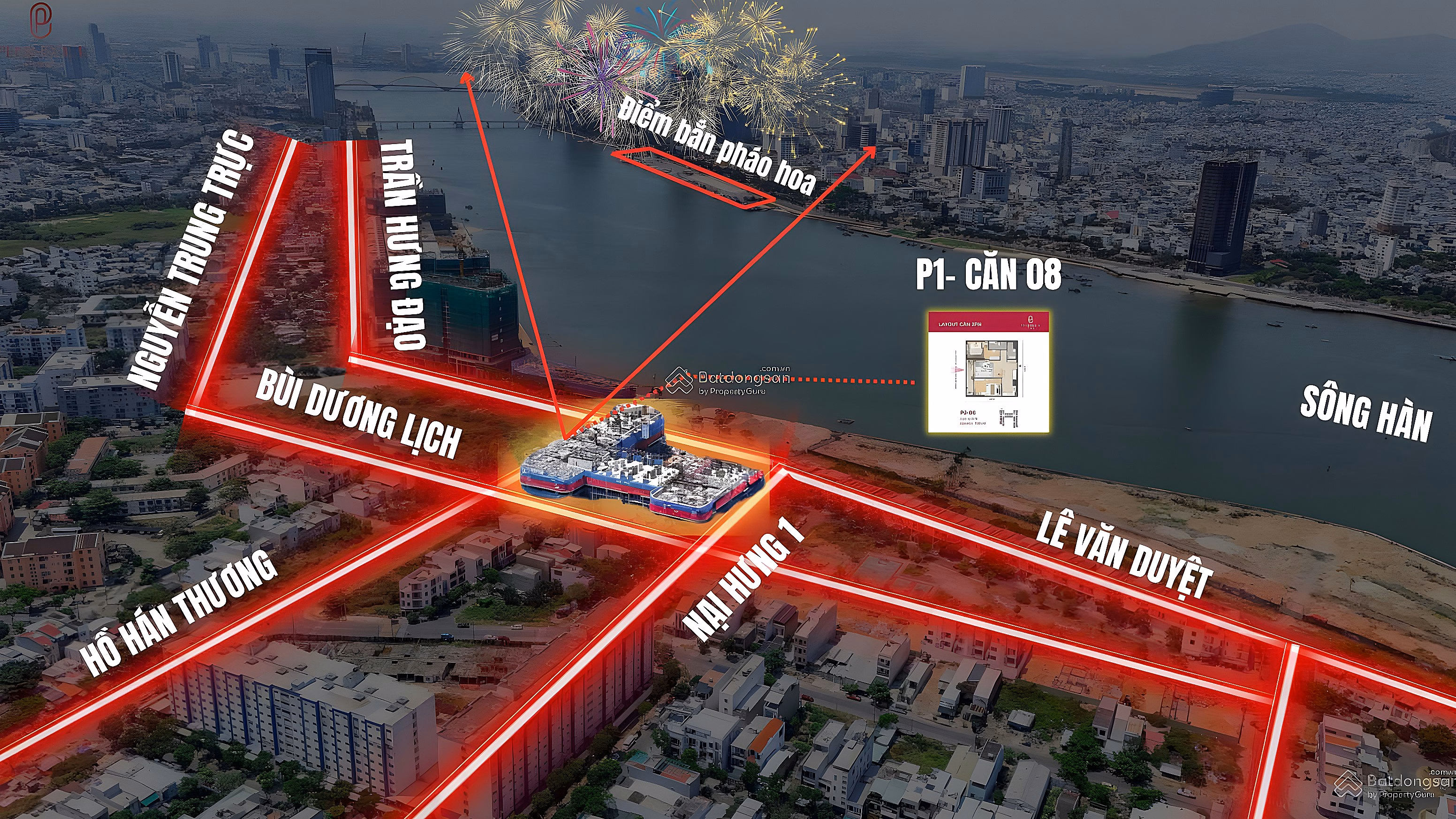 Super product 2 bedroom apartment on Peninsula Da Nang with direct view of Han River and fireworks