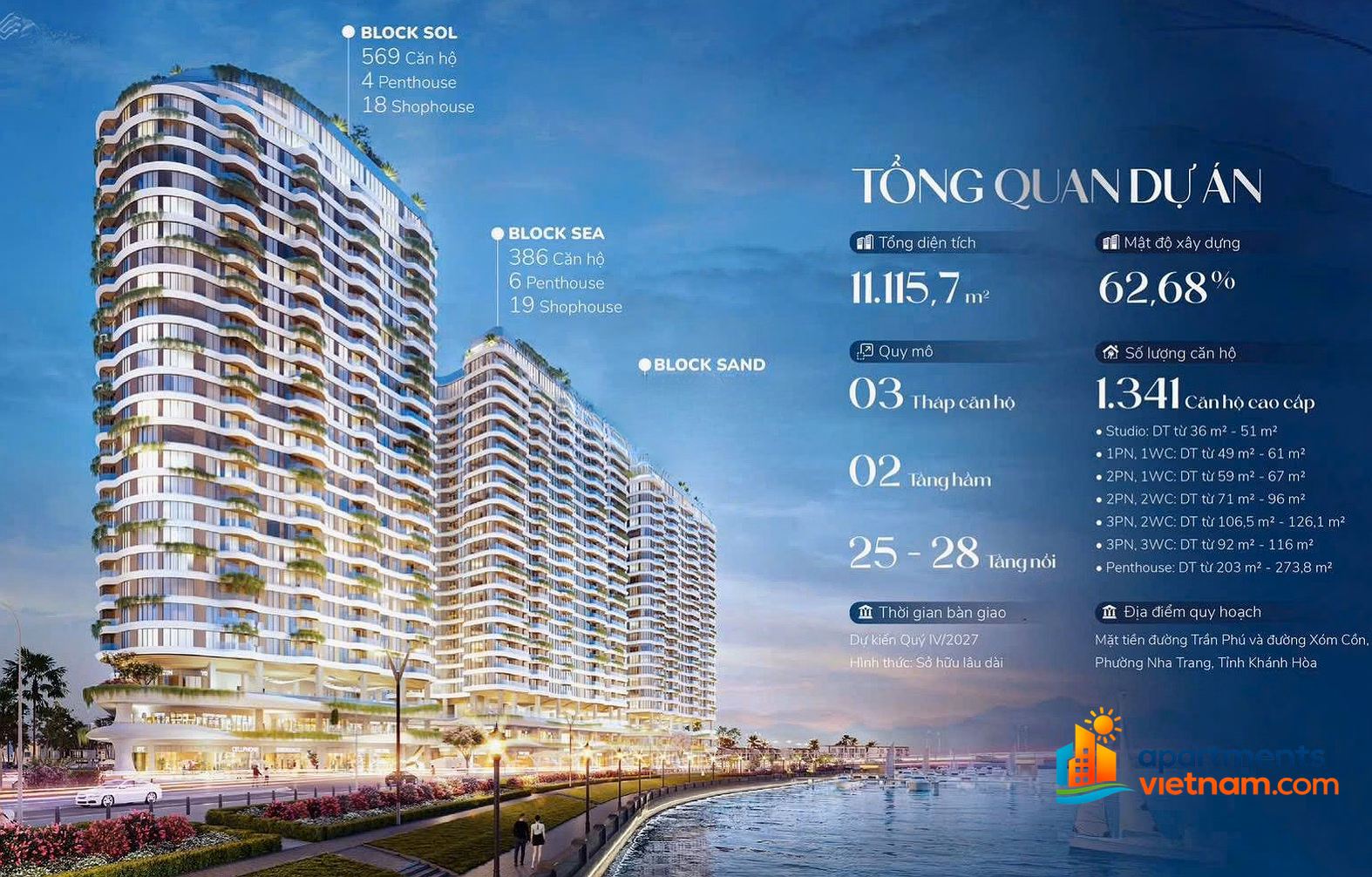 Extremely hot! Only 15% (540 million) immediately own a luxury apartment Welltone Luxury Residence Nha Trang