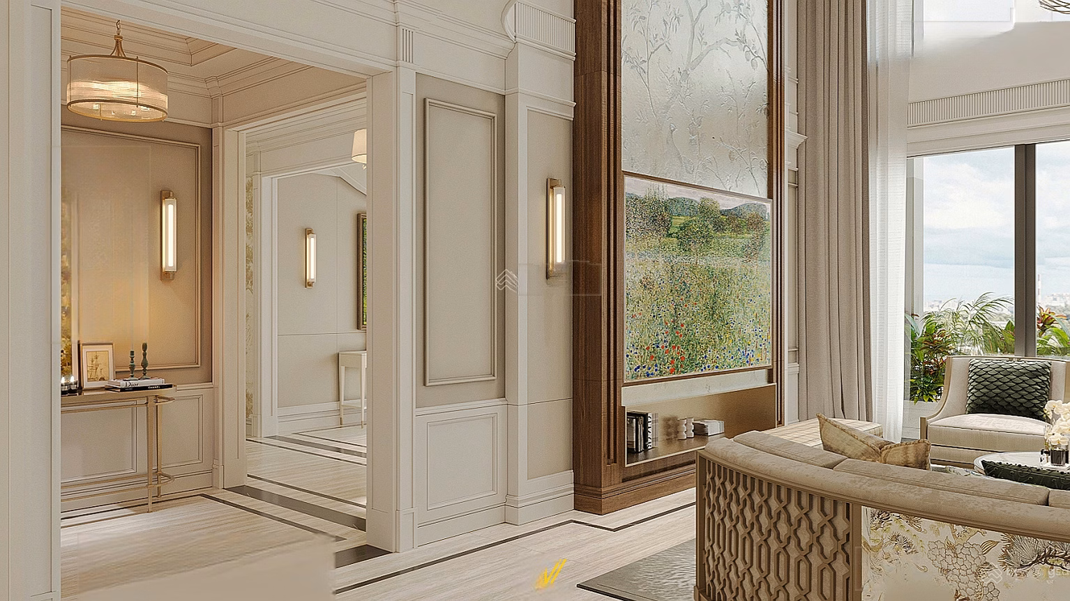 Kosmo Tay Ho penthouse for sale, 342 m2, 5 bedrooms, 3 balconies, full furniture, amazing view, price 52 billion