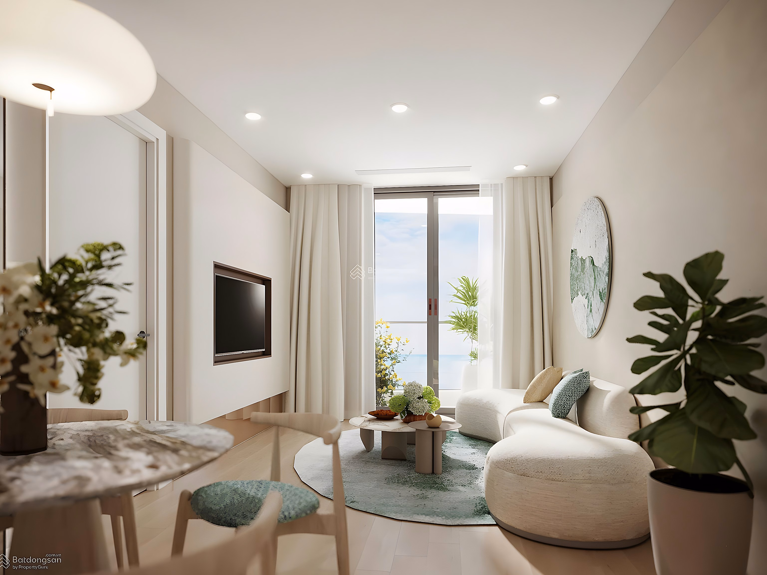 10TH FLOOR BEACH APARTMENT, 2BR1, 5-STAR RESORT STANDARD IN PHU QUOC, 53m2, SOUTHEAST FACING, MILLION DOLLAR VIEW