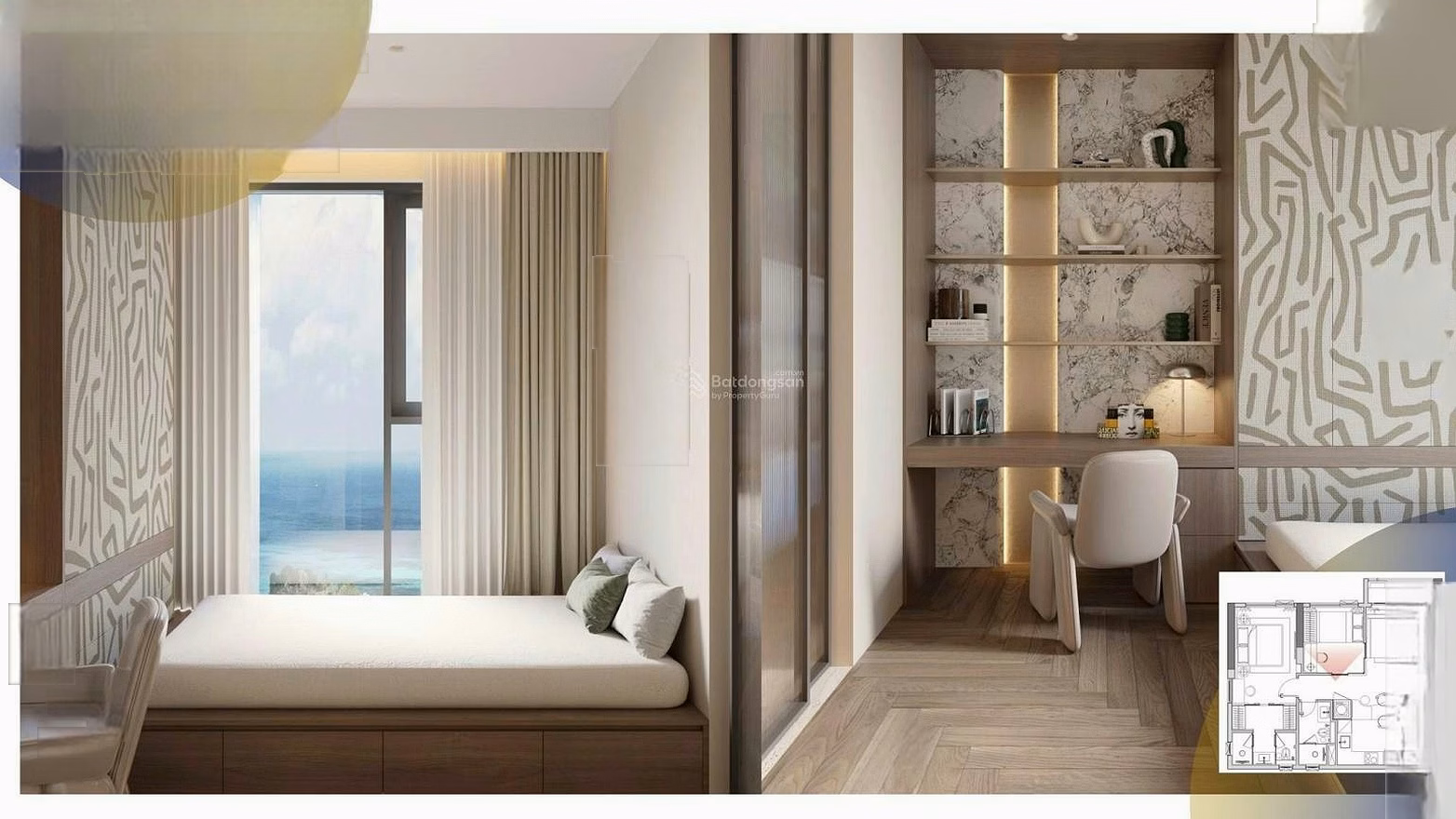 Urgent! The last 1-bedroom sea view apartment, The Poet Residence - for rent from 25 million/month