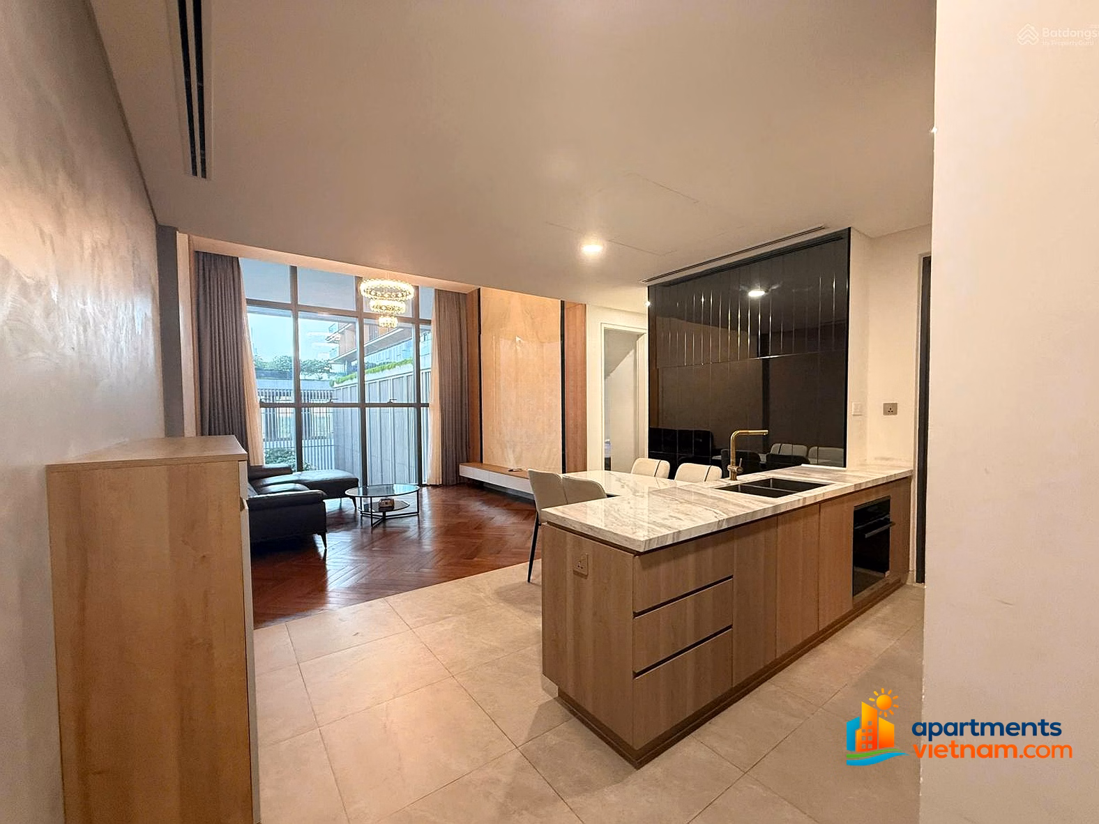 Cove Riverside Empire City apartment for rent, Thu Thiem, Saigon river view, high-class furniture