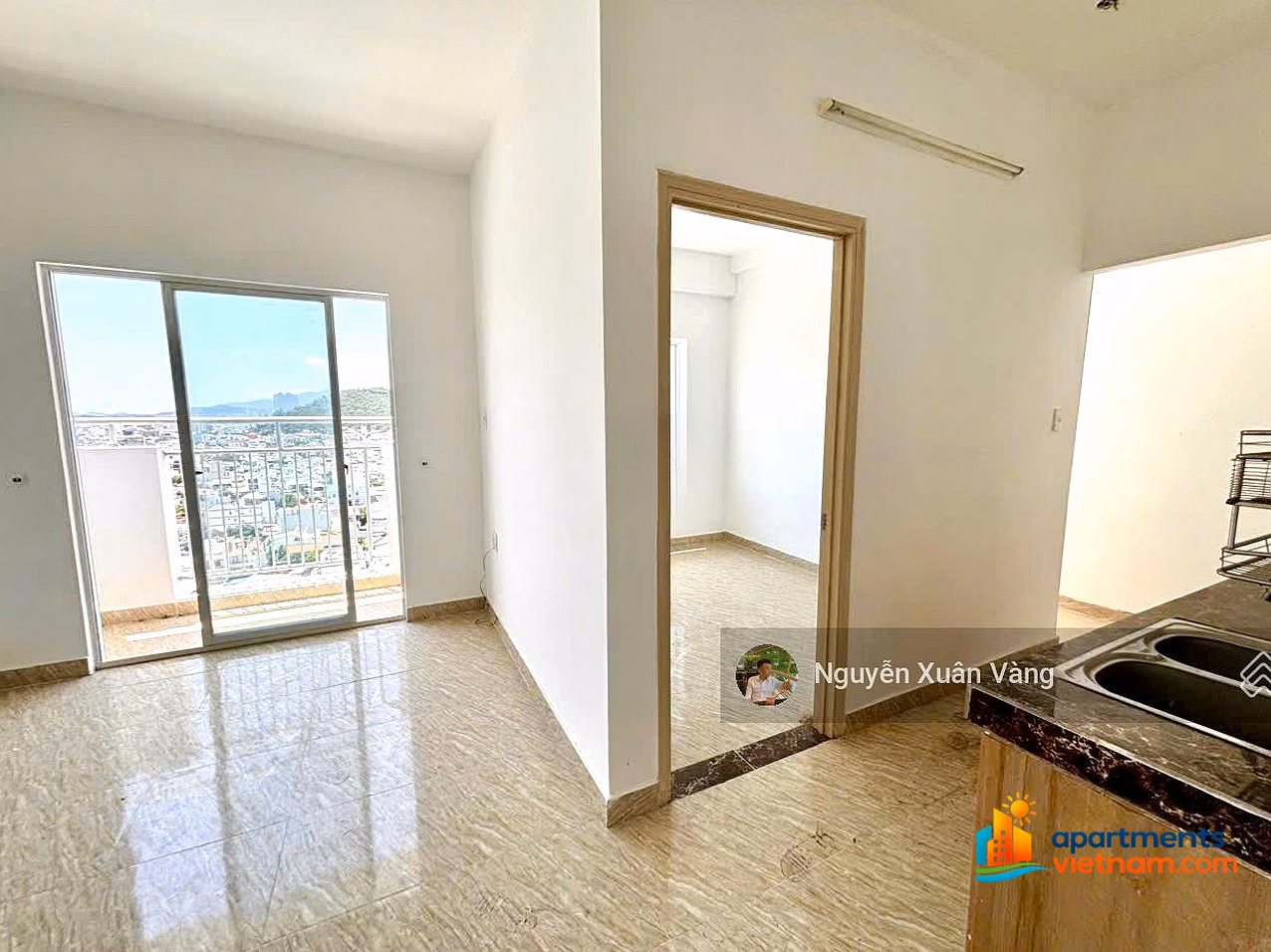 Sea view apartment for sale - Hoang Quan apartment building - North Nha Trang. Area: 60m2 with 2 bedrooms, 2 bathrooms, pink book