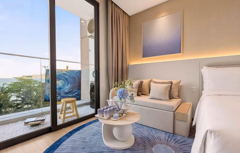 Selling Studio-Sun Charmora City apartment on the middle floor with fireworks view.