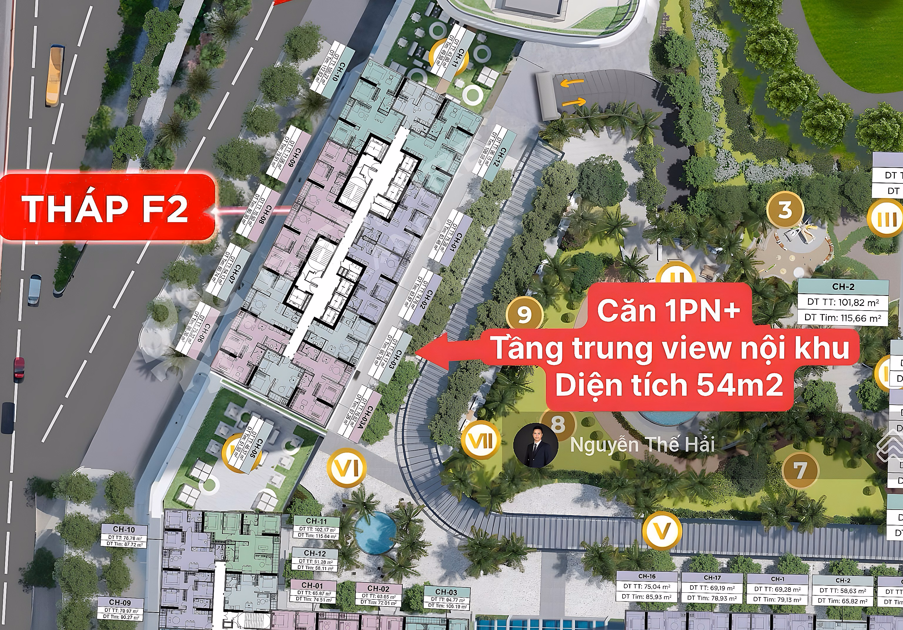 1 bedroom+ apartment, price 8.7 billion, area 54m2, middle floor, view of internal amenities, Sun Feliza Cau Giay building