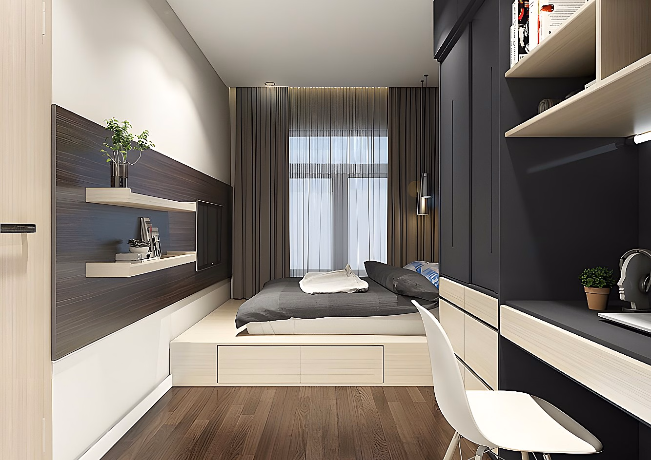 Studio apartment at Botanica Premier - Area: 33m2 - Rental price 9.9 million - Get housing immediately - Balcony