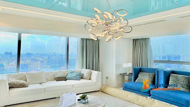 High-class furnished 2-bedroom apartment for rent right at Vincom Center, District 1, amazing corner view
