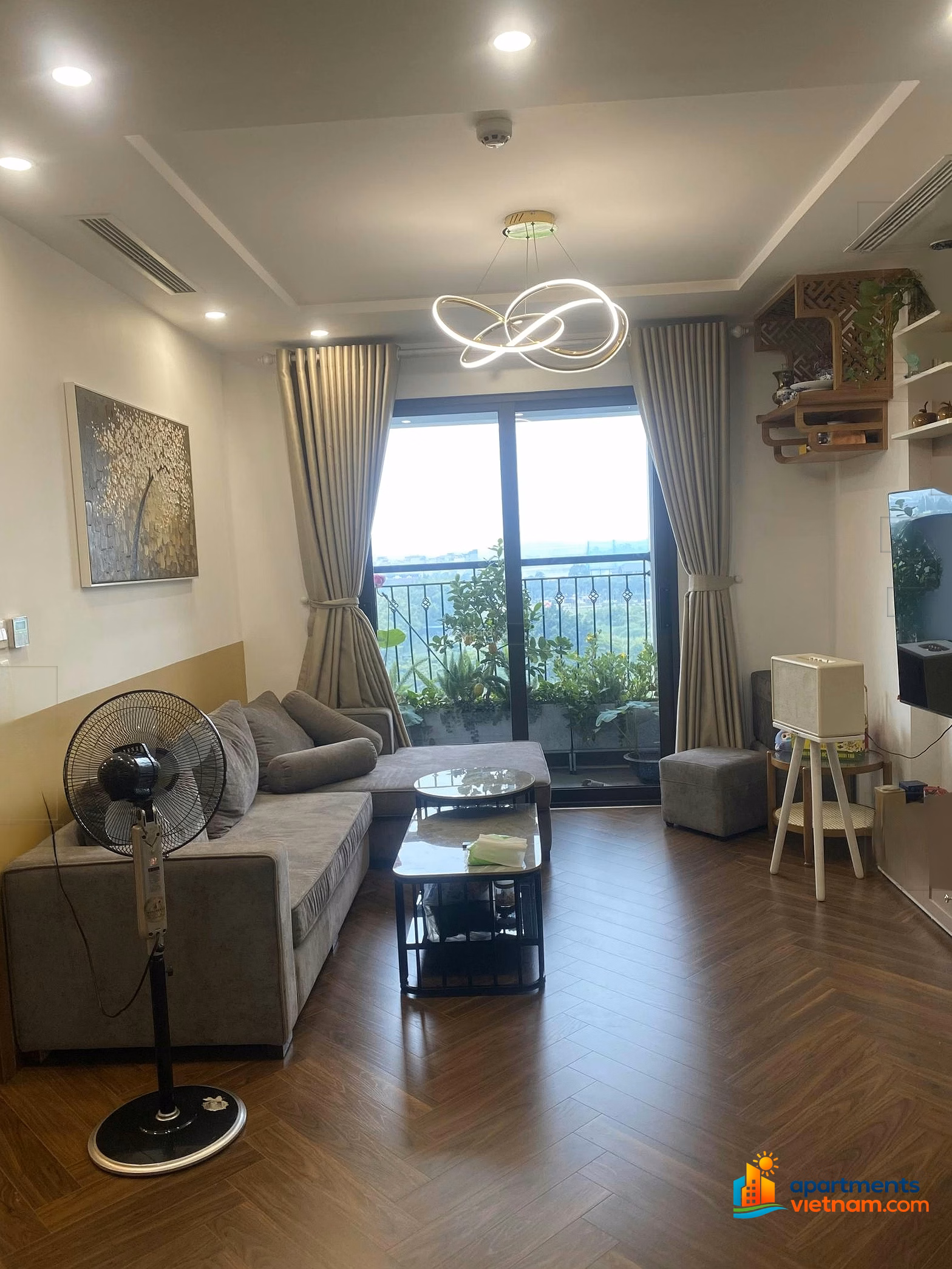2-bedroom apartment for rent, 82m², Florence My Dinh apartment building. Fully furnished, car slot available